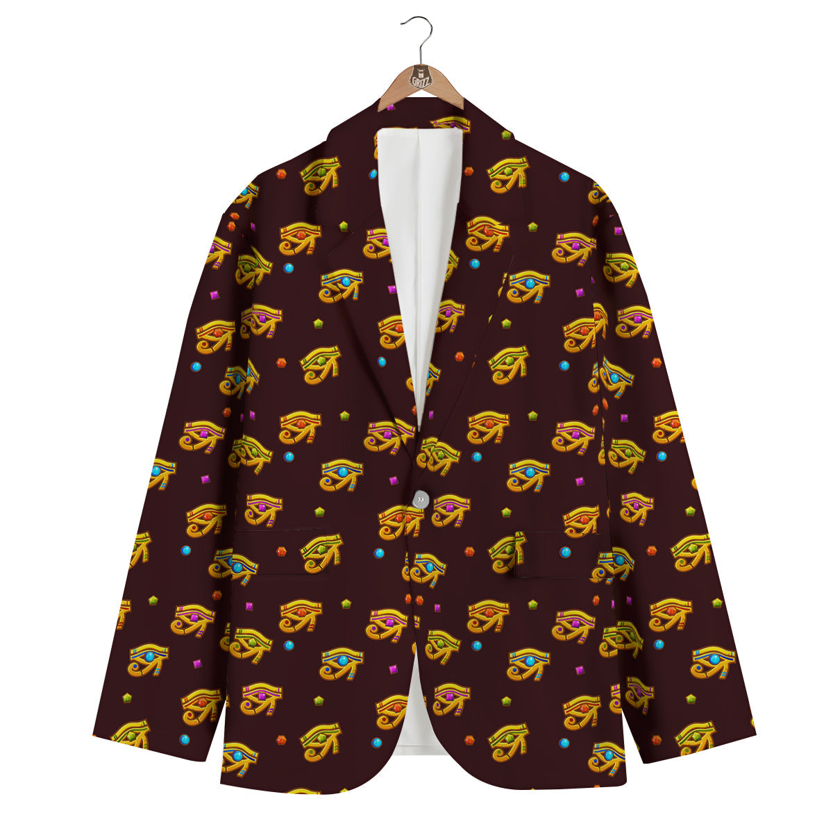 Exotic Eye of Horus Print Pattern Men's Blazer-grizzshop
