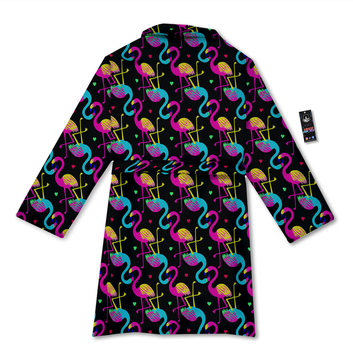 Exotic Hawaiian Flamingo Print Pattern Bathrobe-grizzshop