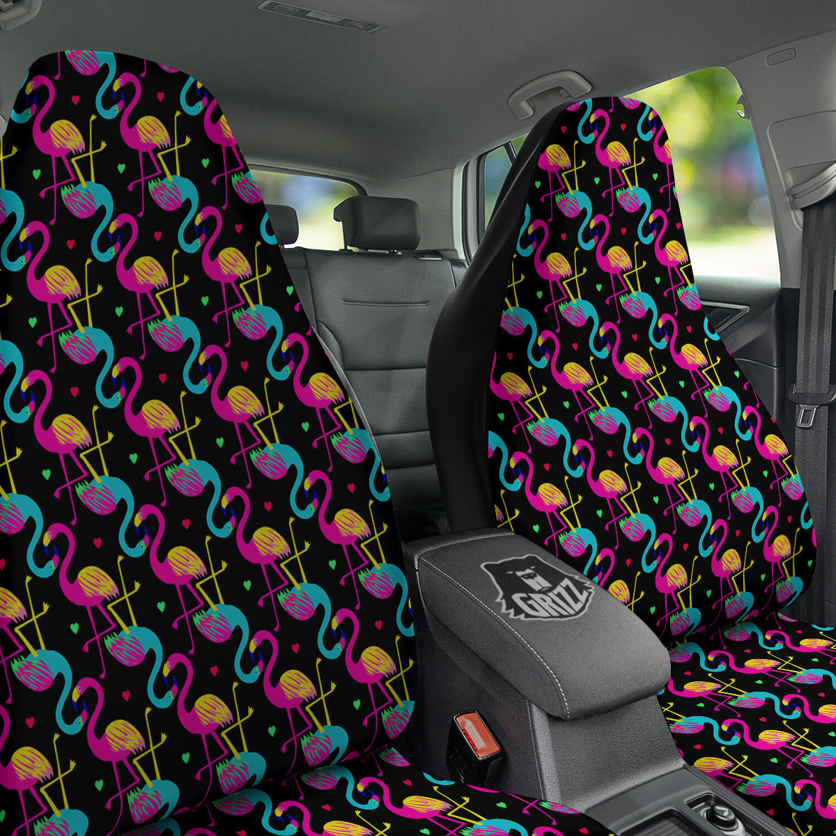 Exotic Hawaiian Flamingo Print Pattern Car Seat Covers-grizzshop