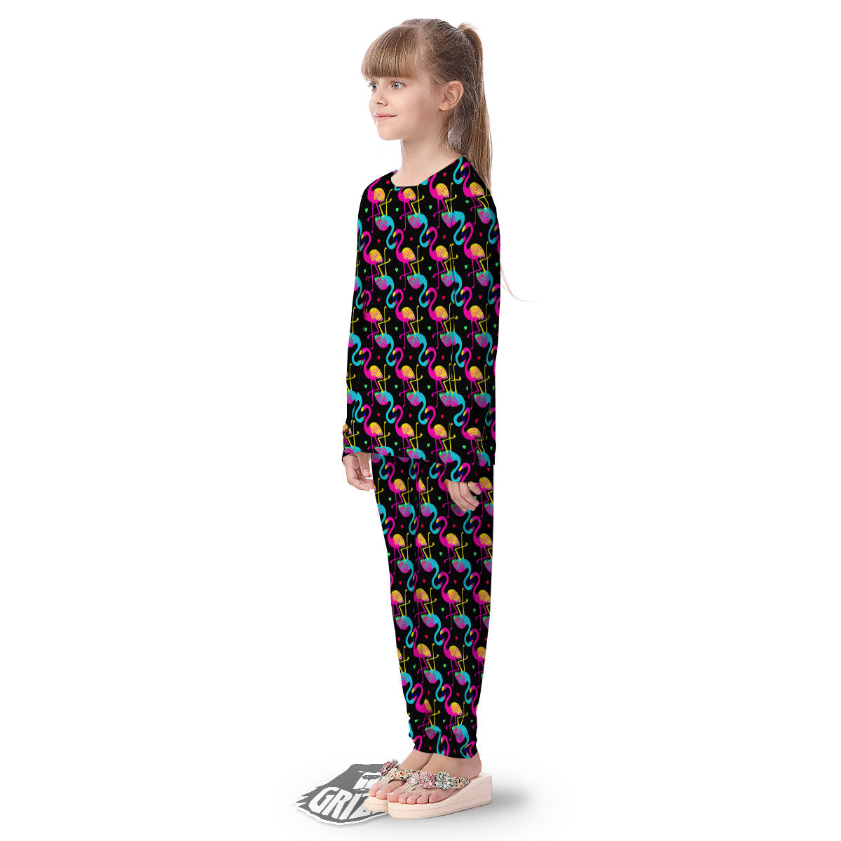 Exotic Hawaiian Flamingo Print Pattern Kid's Pajamas-grizzshop