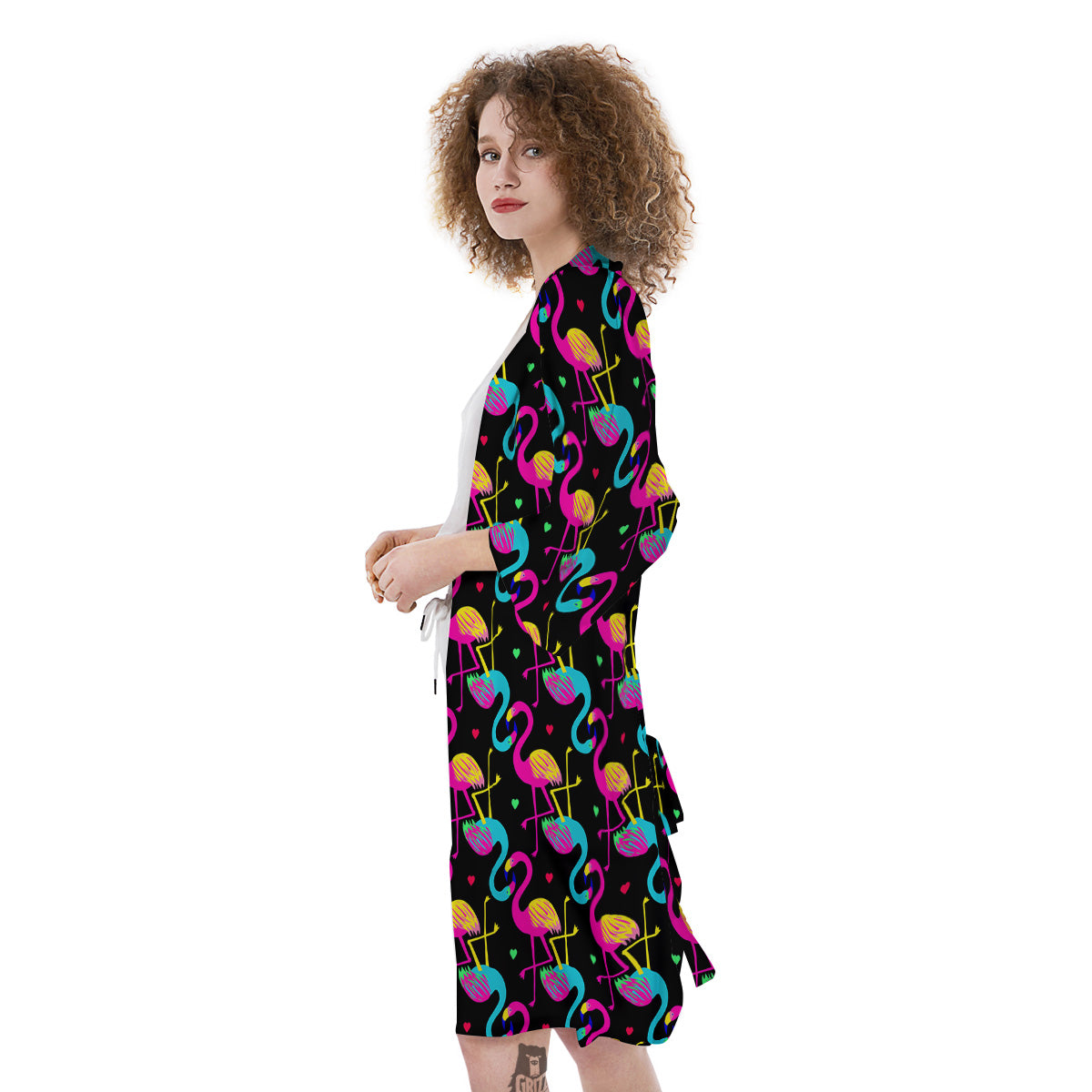 Exotic Hawaiian Flamingo Print Pattern Kimono-grizzshop