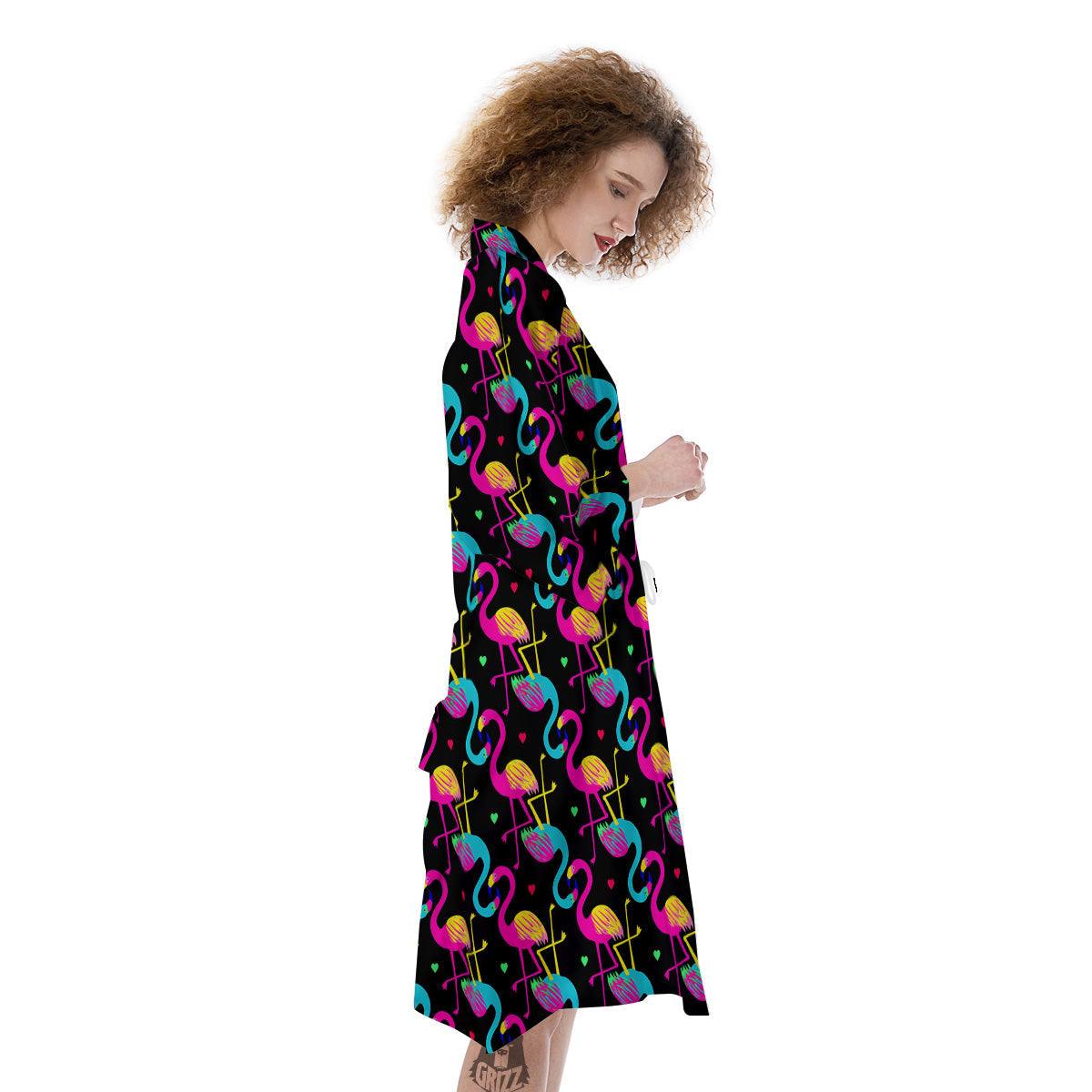 Exotic Hawaiian Flamingo Print Pattern Kimono-grizzshop