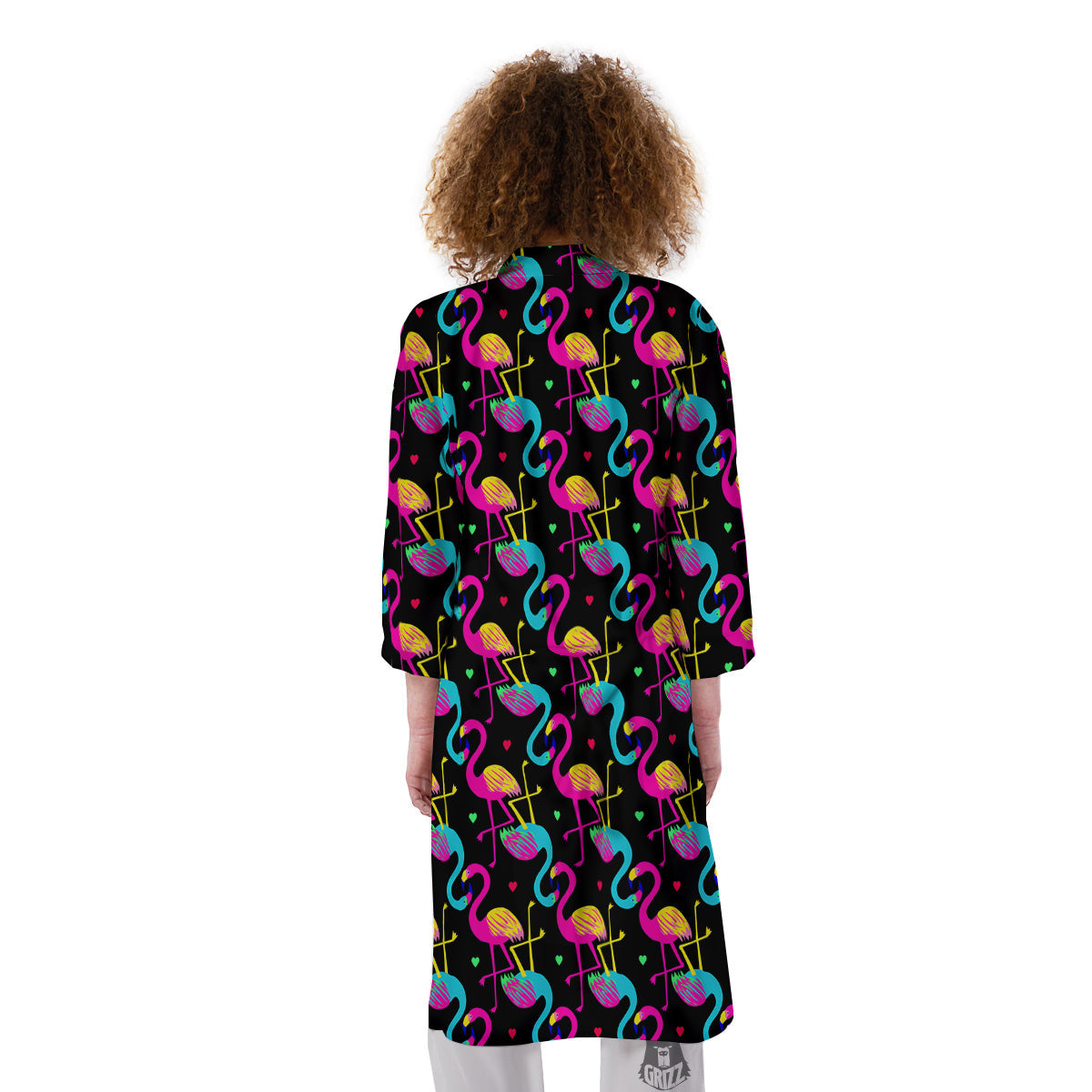 Exotic Hawaiian Flamingo Print Pattern Kimono-grizzshop