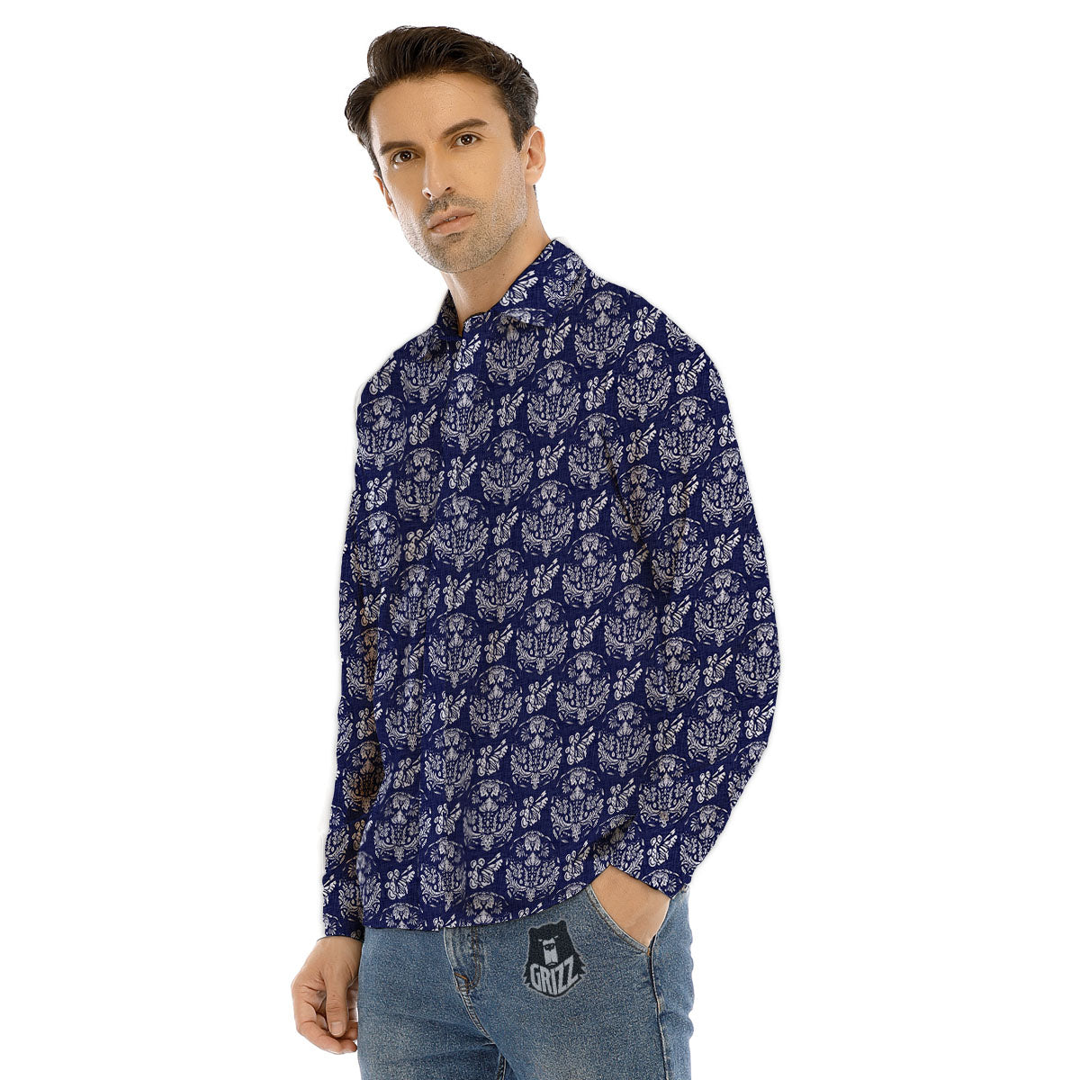 Exotic Hawaiian Flamingo Print Pattern Men's Dress Shirts-grizzshop