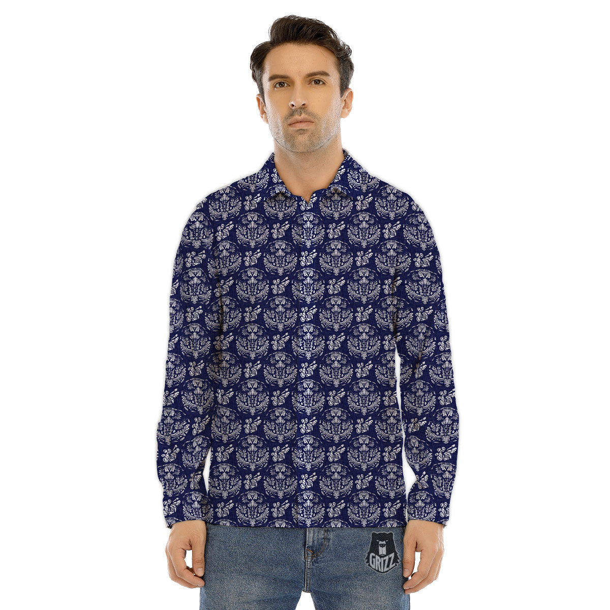 Exotic Hawaiian Flamingo Print Pattern Men's Dress Shirts-grizzshop