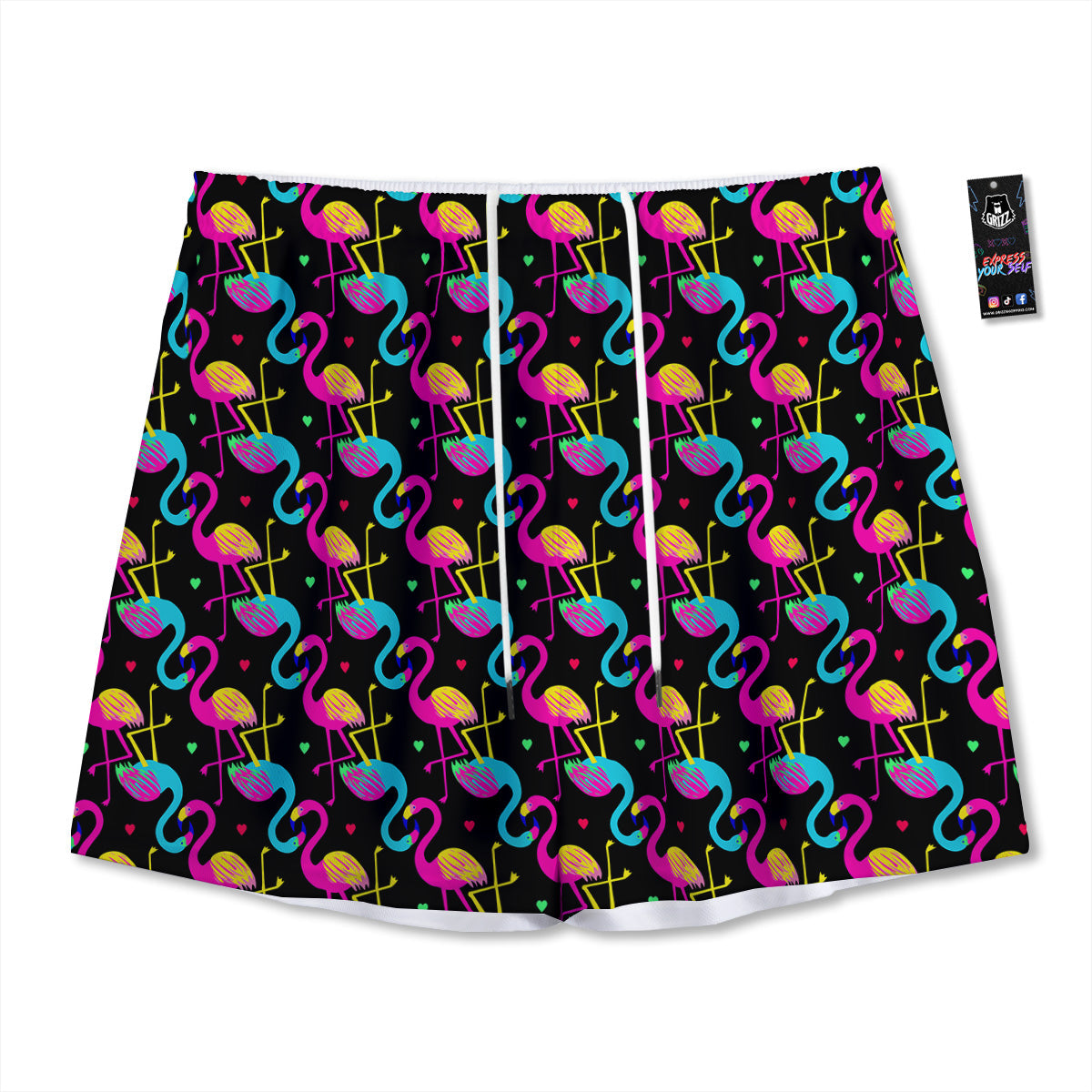 Hemp Leaves Green Print Pattern Mesh Shorts