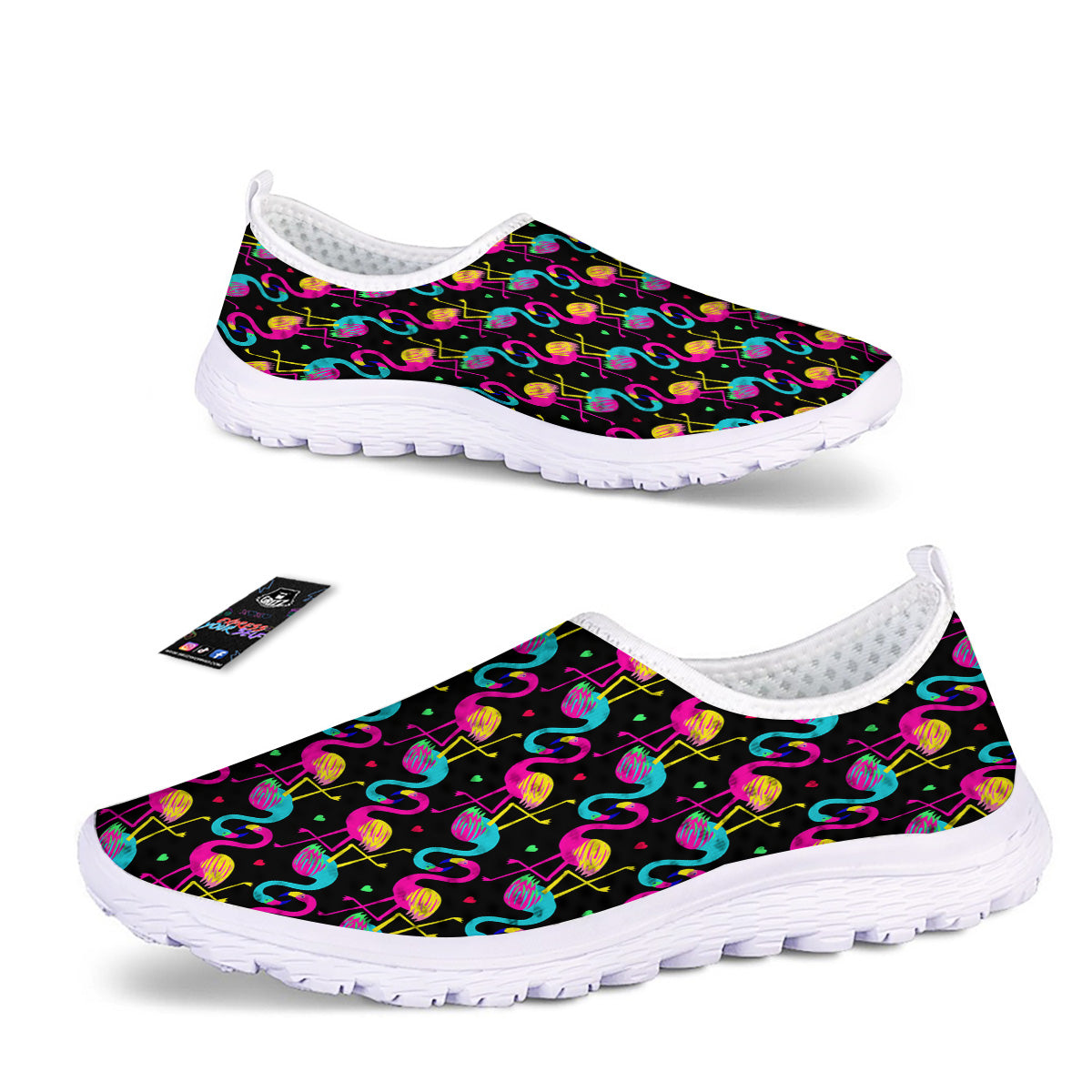 Exotic Hawaiian Flamingo Print Pattern Nurse Shoes-grizzshop