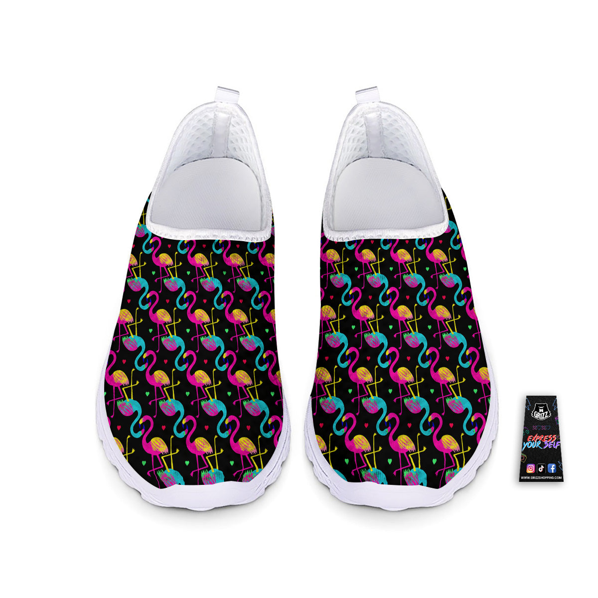 Exotic Hawaiian Flamingo Print Pattern Nurse Shoes-grizzshop