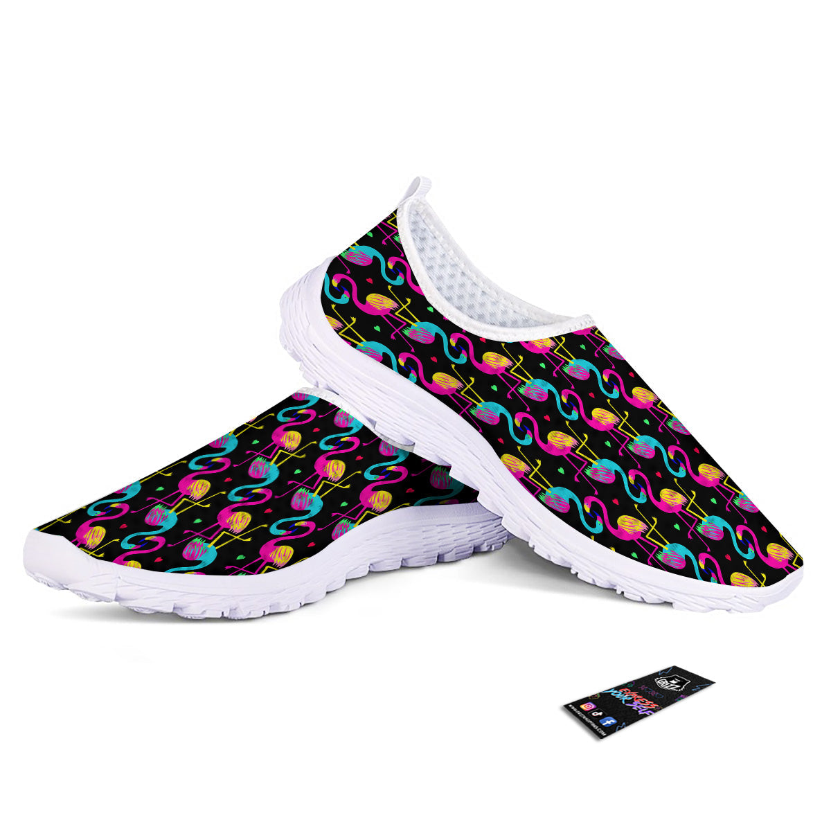 Exotic Hawaiian Flamingo Print Pattern Nurse Shoes-grizzshop