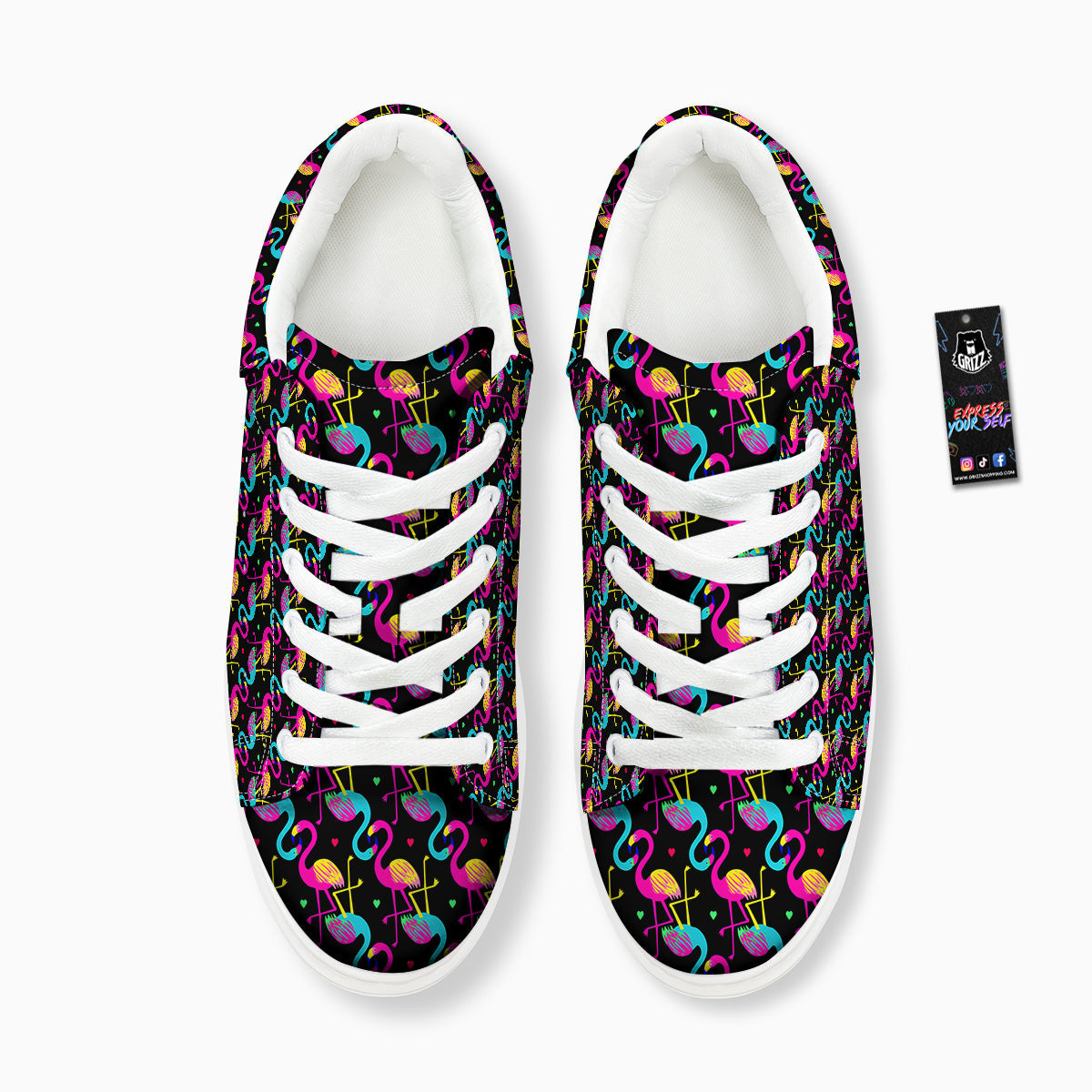 Exotic Hawaiian Flamingo Print Pattern Platform Shoes-grizzshop