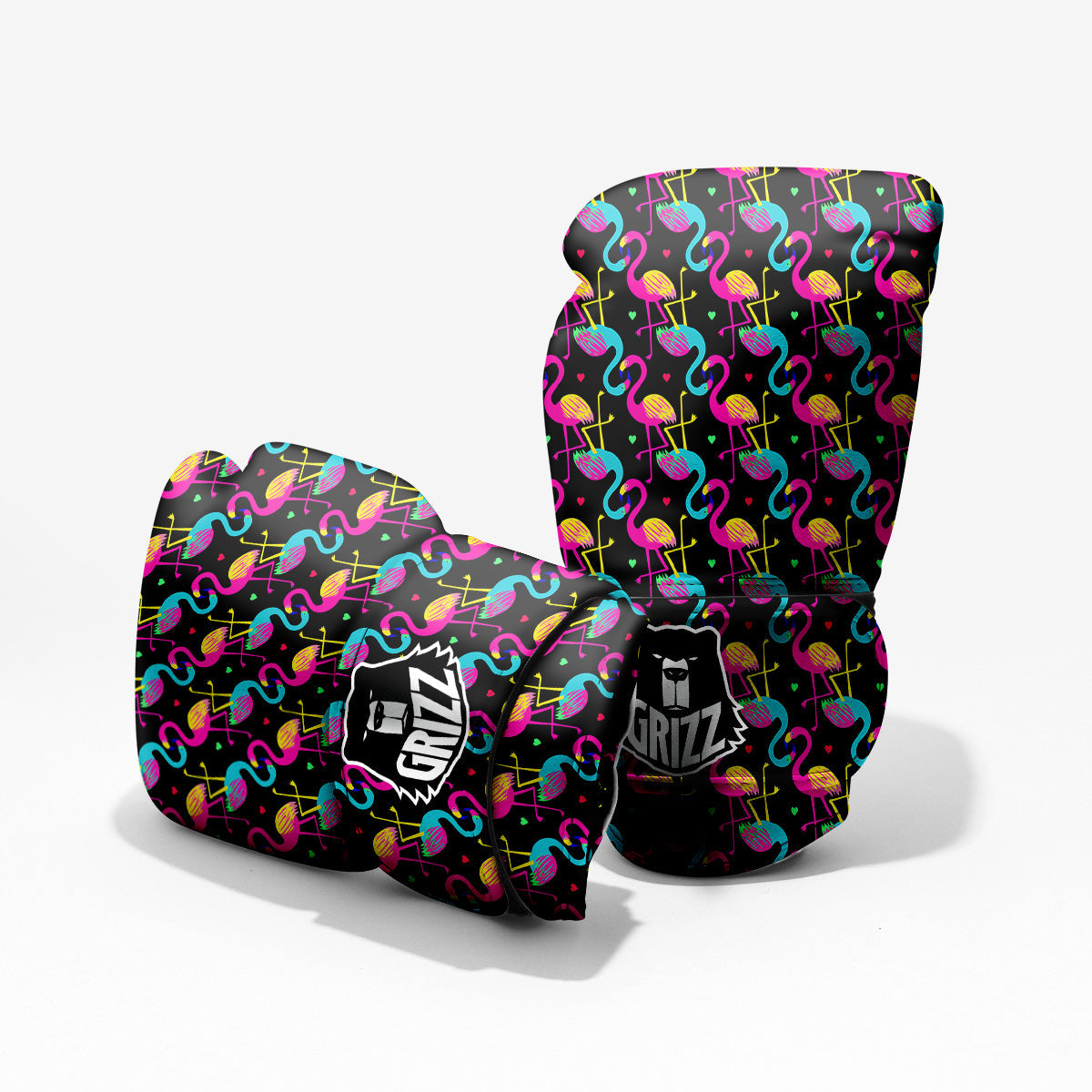 Exotic Hawaiian Flamingo Print Pattern Pro Boxing Glove