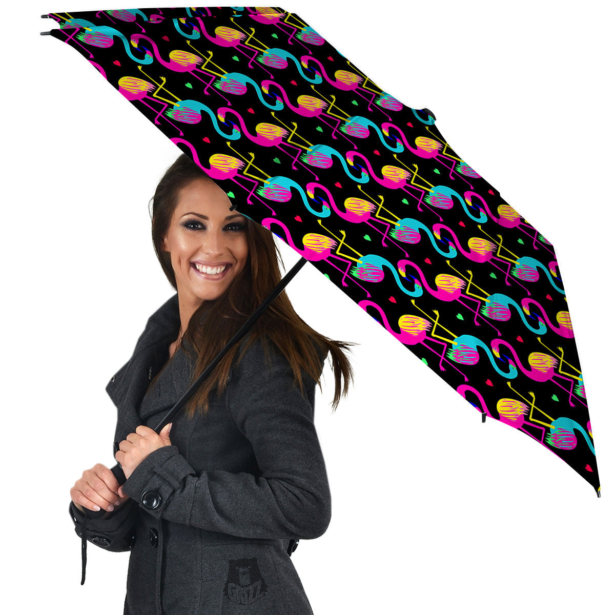 Exotic Hawaiian Flamingo Print Pattern Umbrella-grizzshop