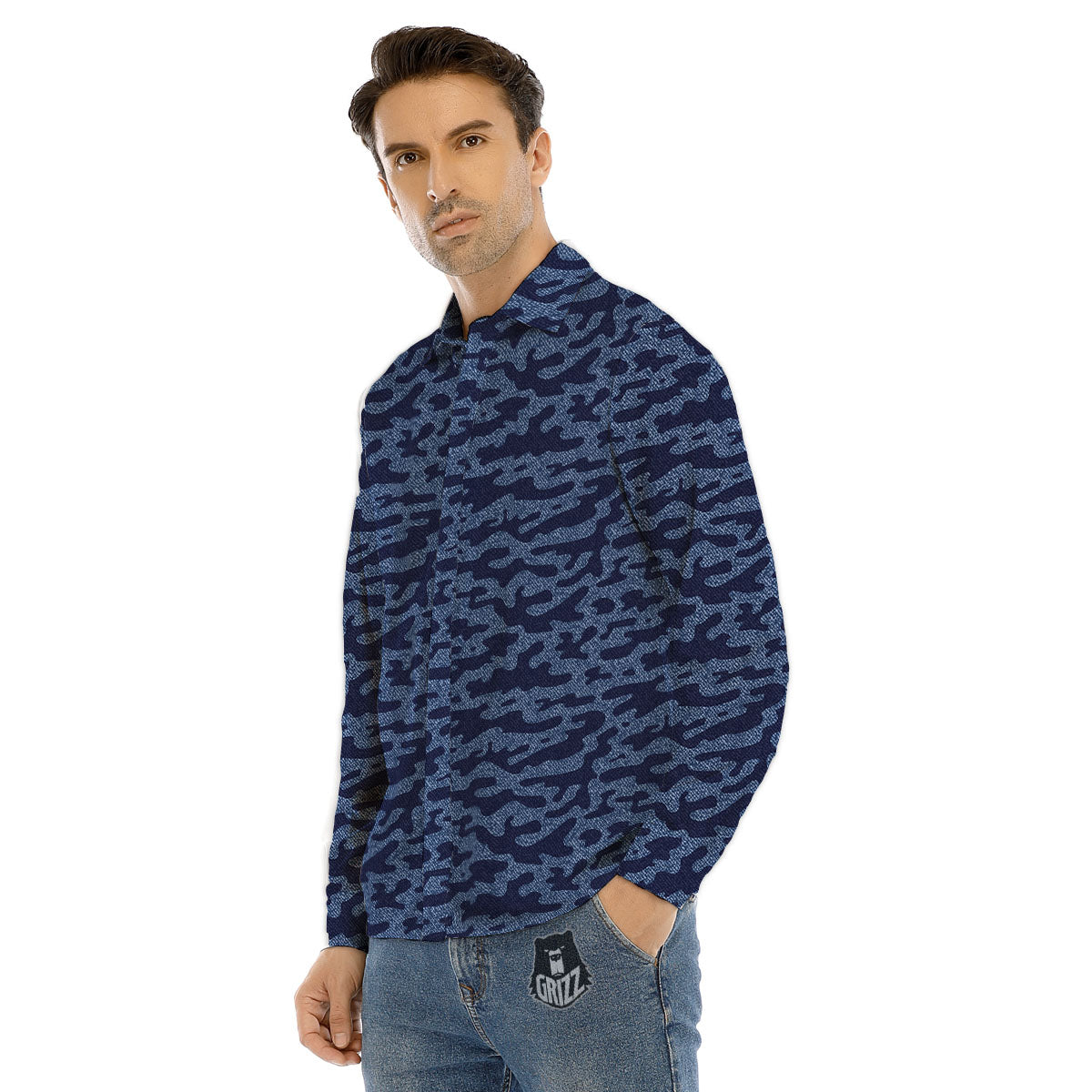 Exotic Hibiscus And Palm Print Pattern Men's Dress Shirts-grizzshop