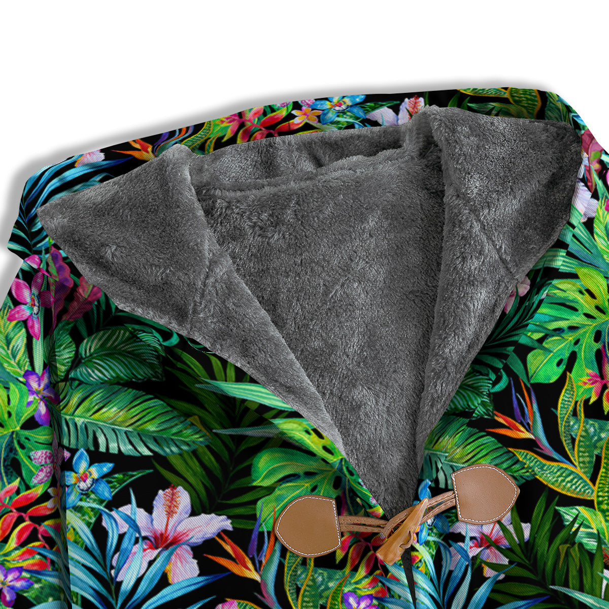 Exotic Hibiscus And Palm Print Pattern Men's Windbreaker Jacket-grizzshop