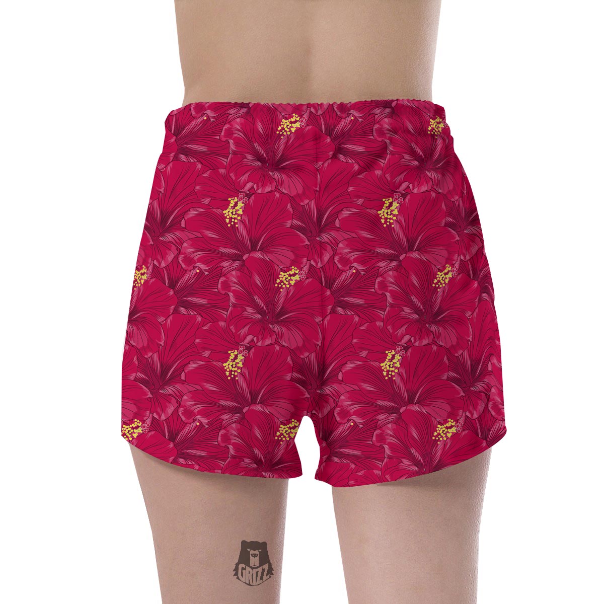 Exotic Hibiscus Flower Hawaiian Print Women's Shorts-grizzshop