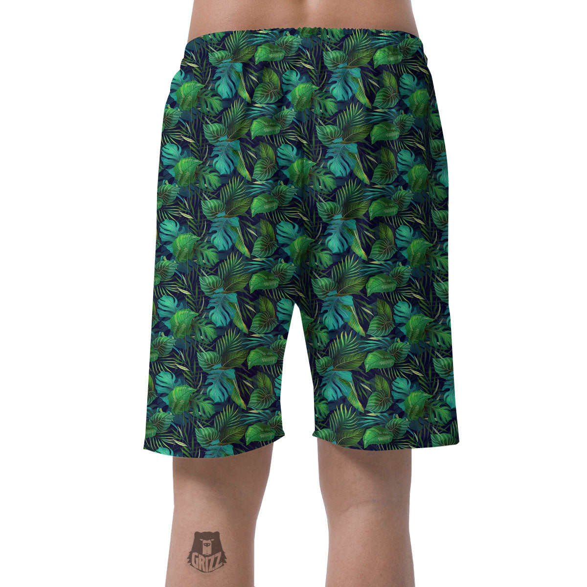 Exotic Leaf Tropical Print Pattern Men's Shorts-grizzshop