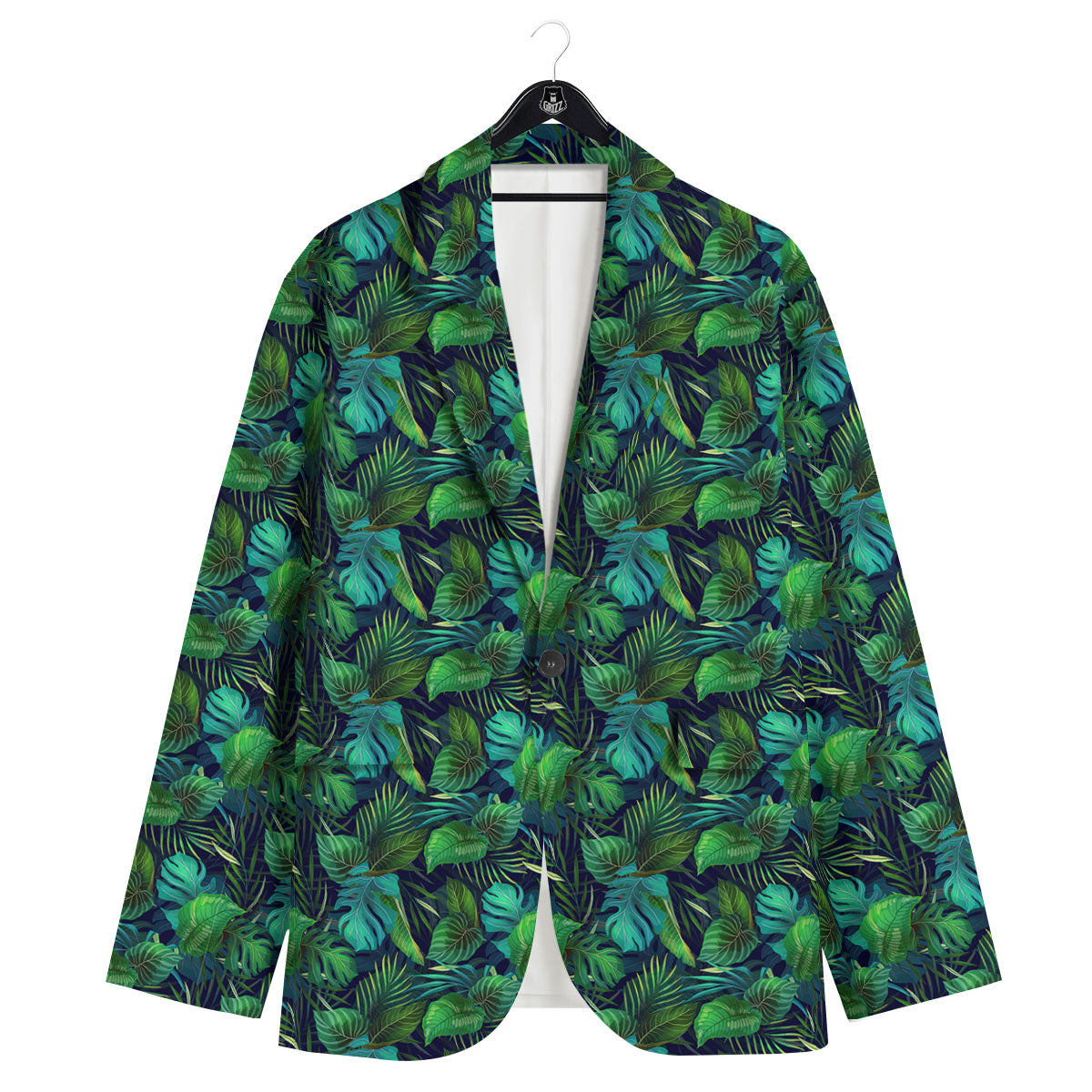 Exotic Leaf Tropical Print Pattern Men's Sport Coat-grizzshop