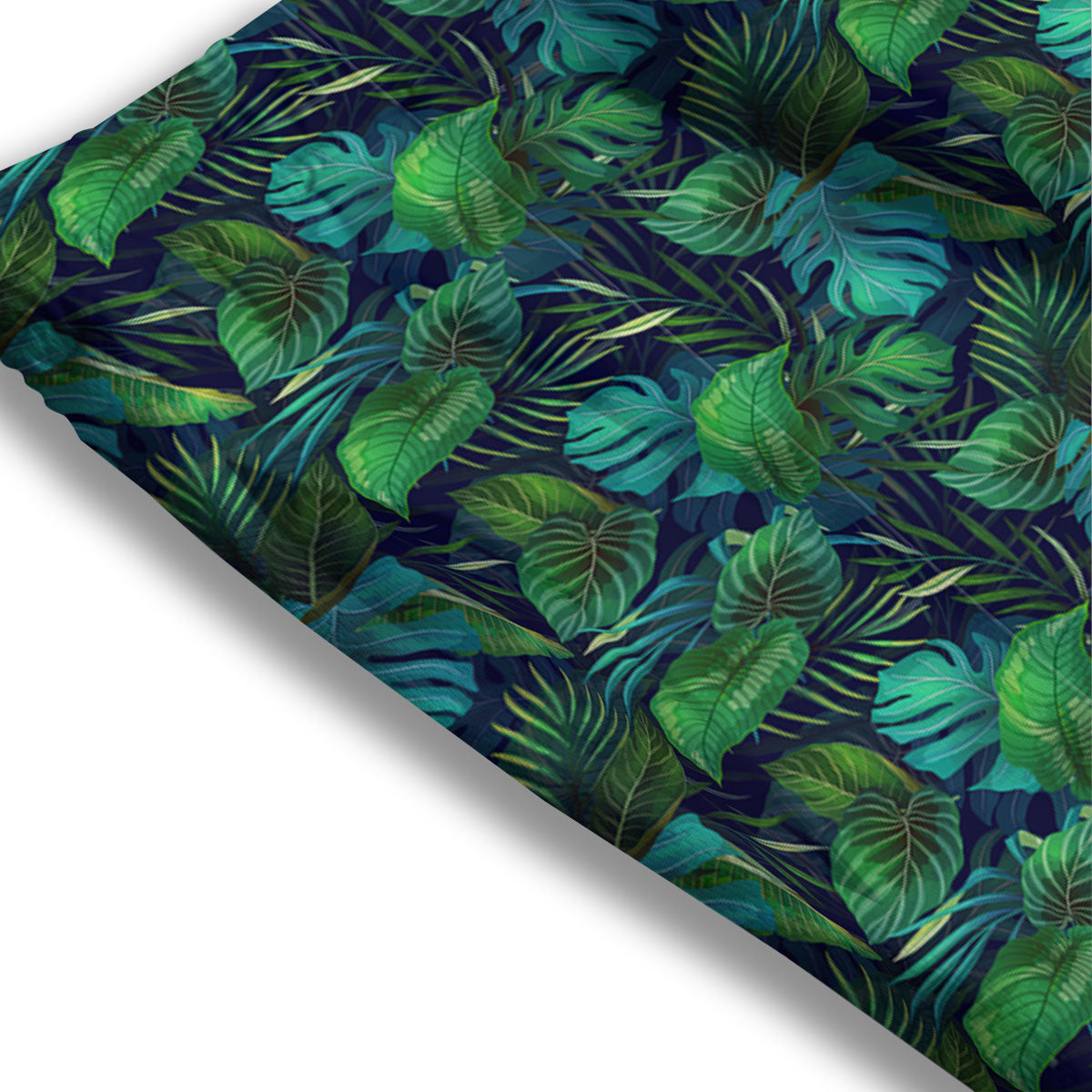 Exotic Leaf Tropical Print Pattern Mesh Shorts