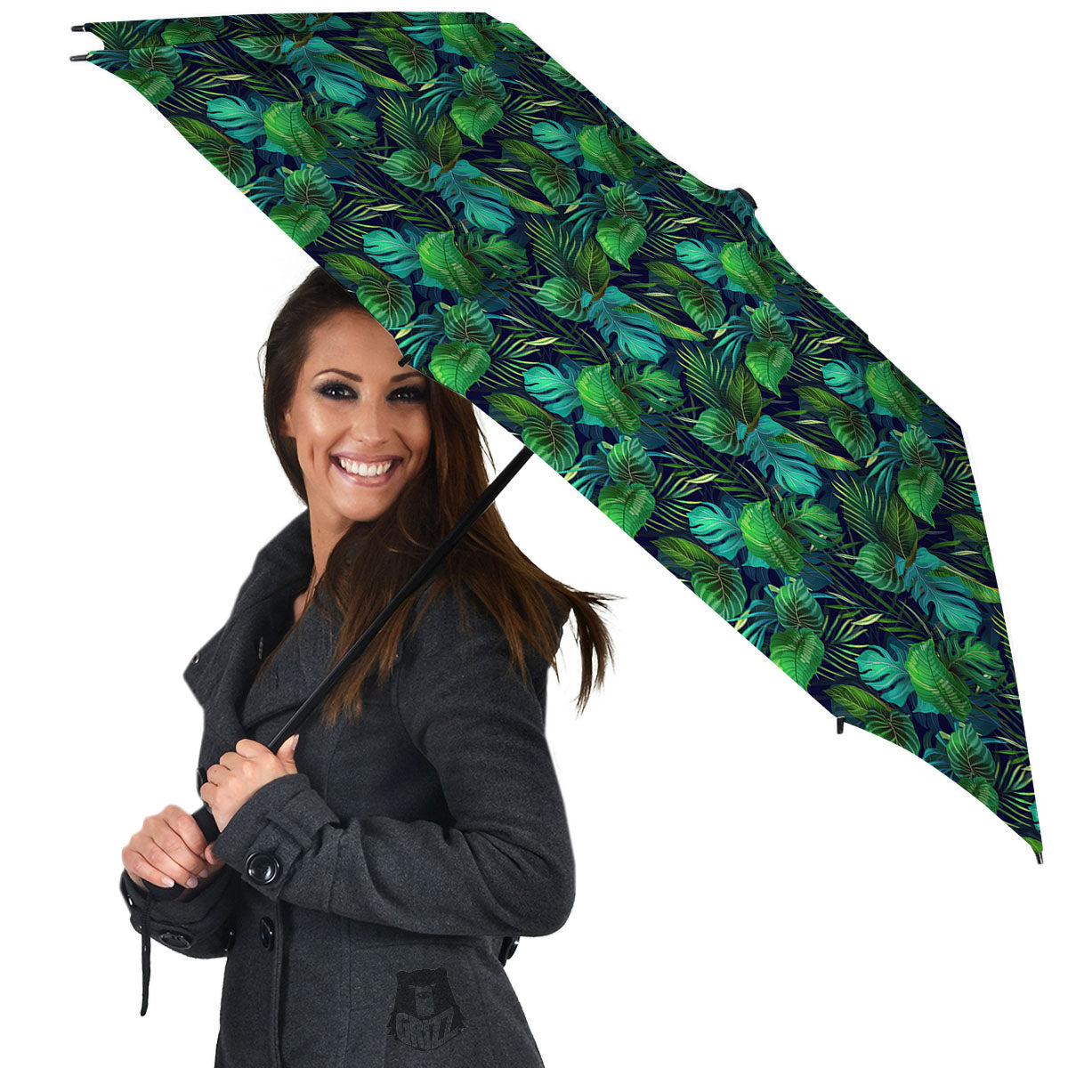 Exotic Leaf Tropical Print Pattern Umbrella-grizzshop