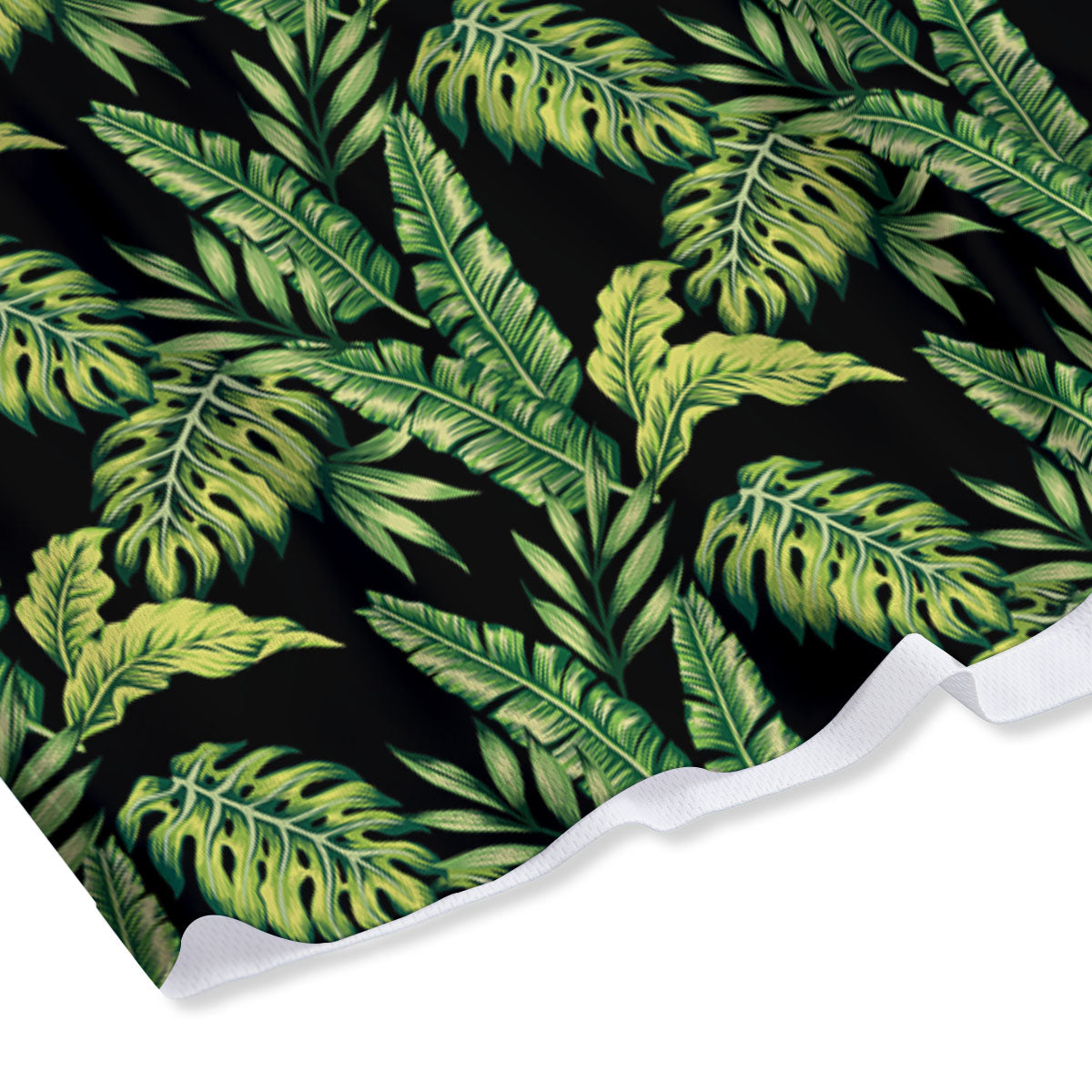 Exotic Leaves Tropical Print Pattern Mesh Shorts-grizzshop