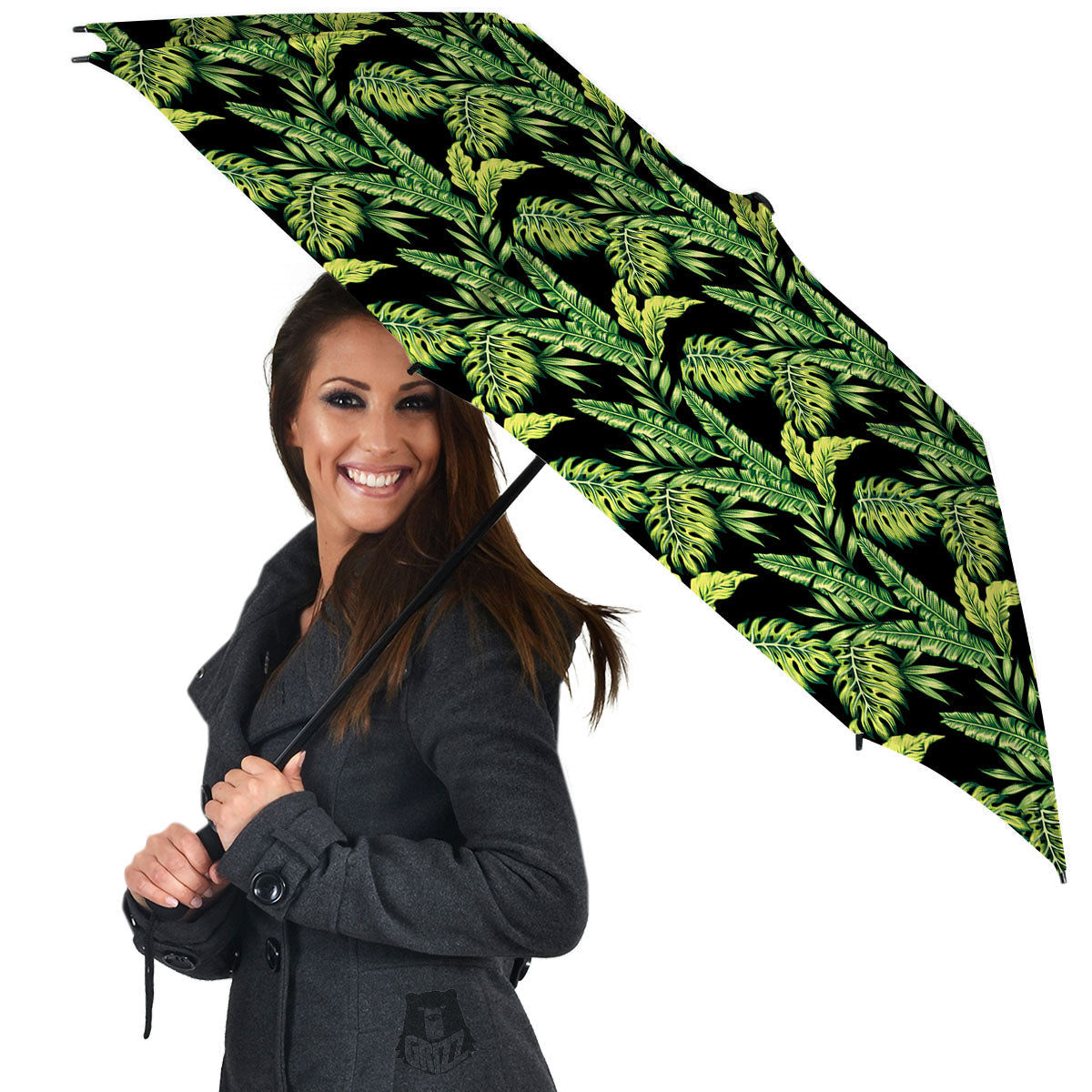 Exotic Leaves Tropical Print Pattern Umbrella-grizzshop
