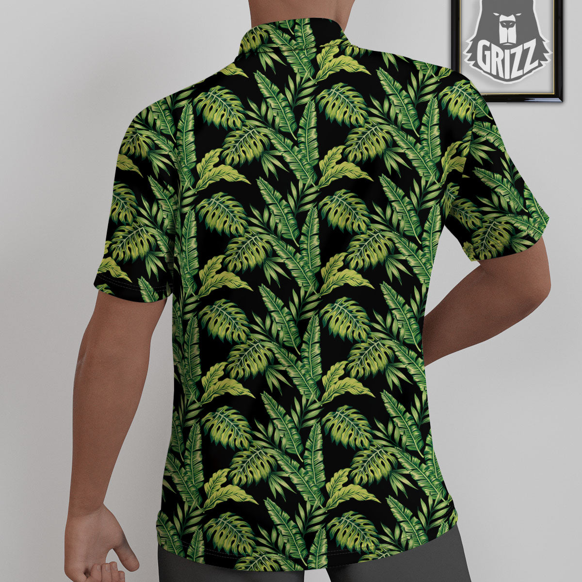 Exotic Leaves Tropical Print Pattern Untucked Shirts-grizzshop