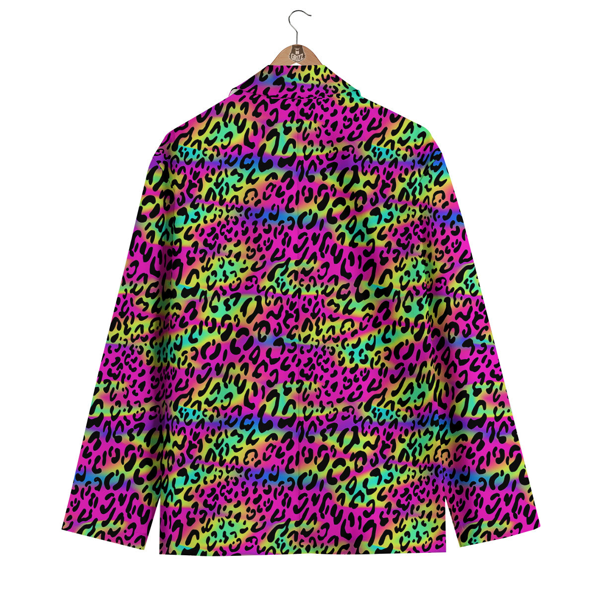 Exotic Neon Leopard Print Pattern Men's Blazer-grizzshop