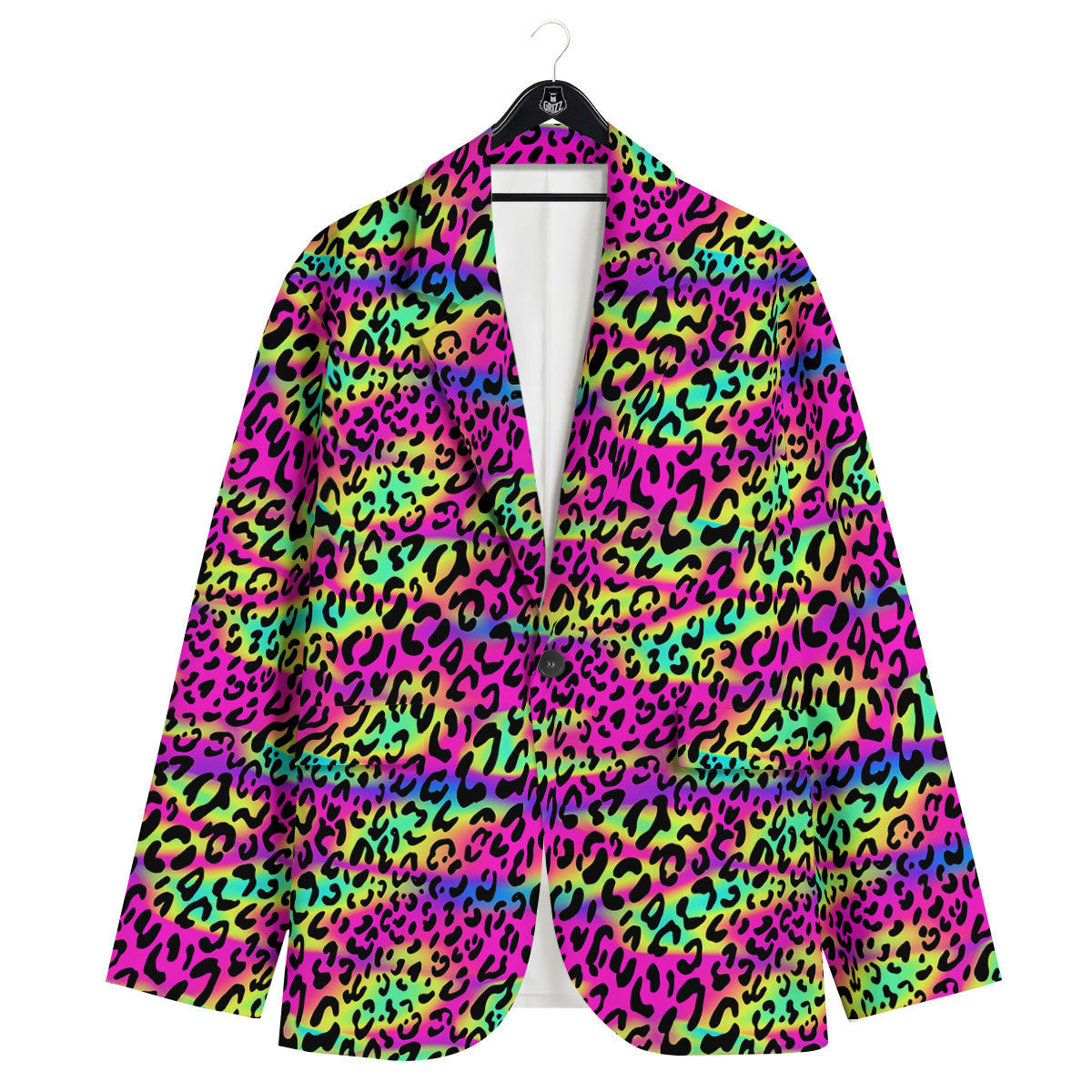 Exotic Neon Leopard Print Pattern Men's Sport Coat-grizzshop