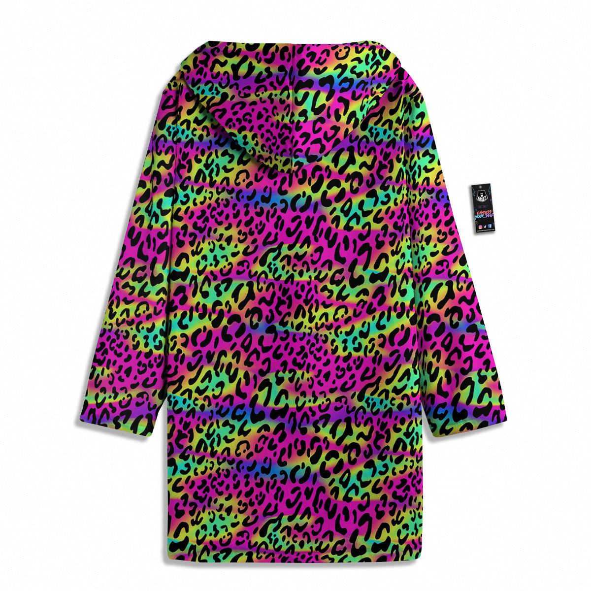 Exotic Neon Leopard Print Pattern Men's Windbreaker Jacket-grizzshop