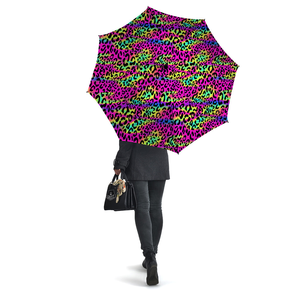 Exotic Neon Leopard Print Pattern Umbrella-grizzshop