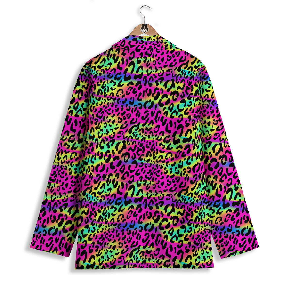 Exotic Neon Leopard Print Pattern Women's Blazer-grizzshop