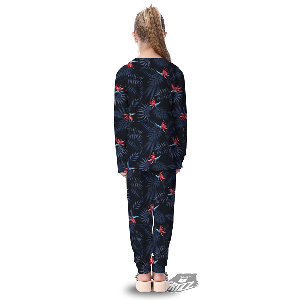 Exotic Tropical Hawaiian Vintage Print Pattern Kid's Pajamas-grizzshop