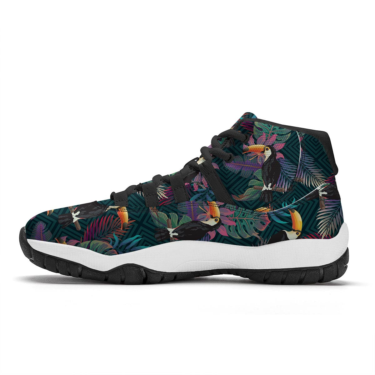 Exotic Tropical Toucan Black Bball Shoes-grizzshop