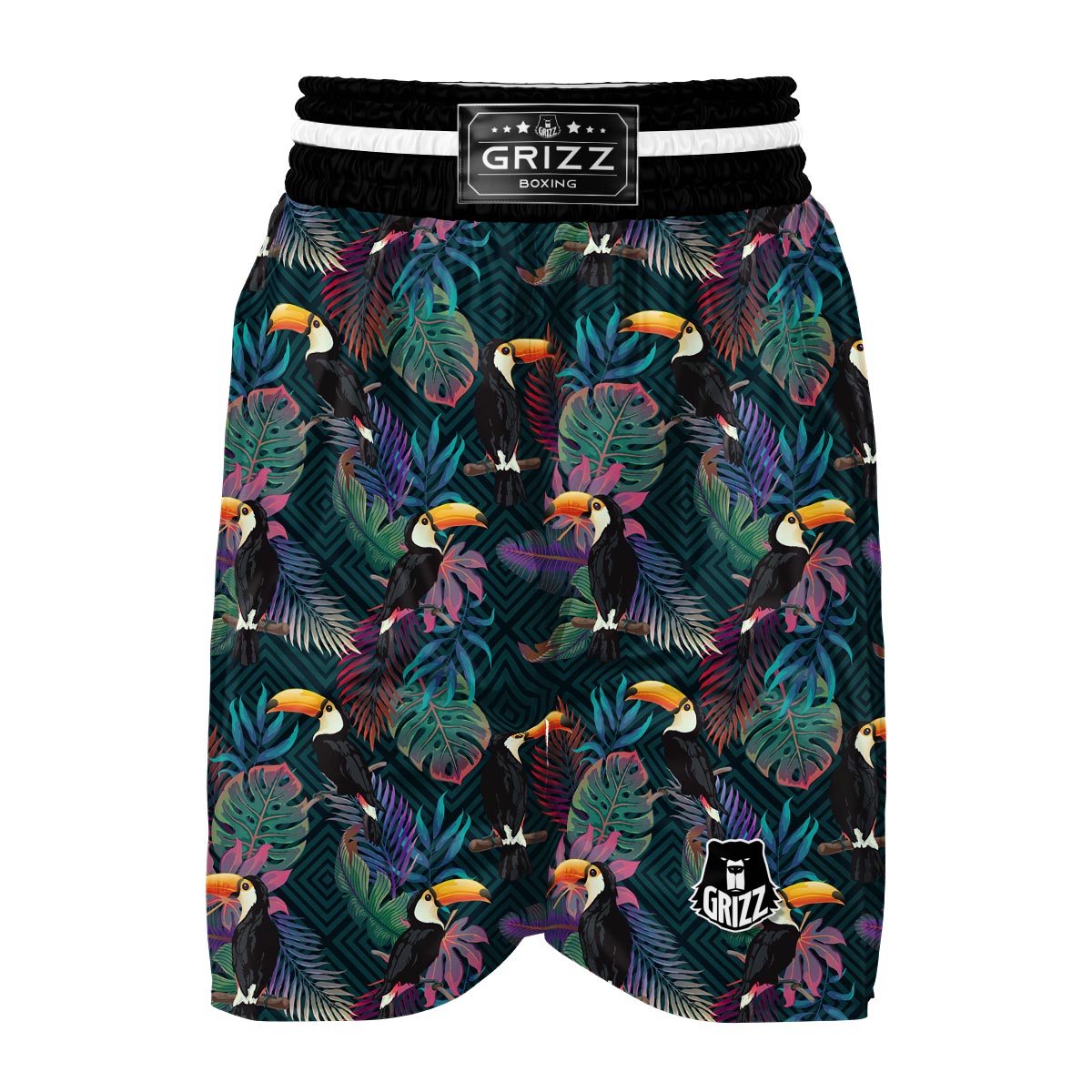 Exotic Tropical Toucan Boxing Shorts-grizzshop