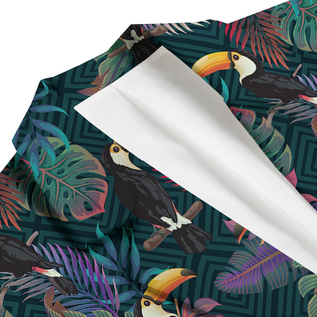 Exotic Tropical Toucan Men's Blazer-grizzshop