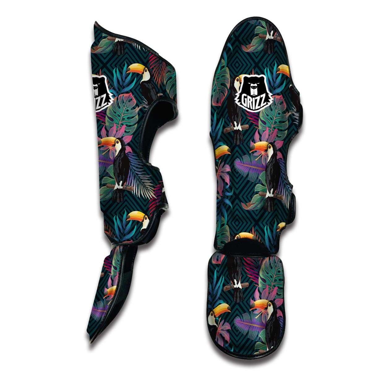Exotic Tropical Toucan Muay Thai Shin Guards-grizzshop