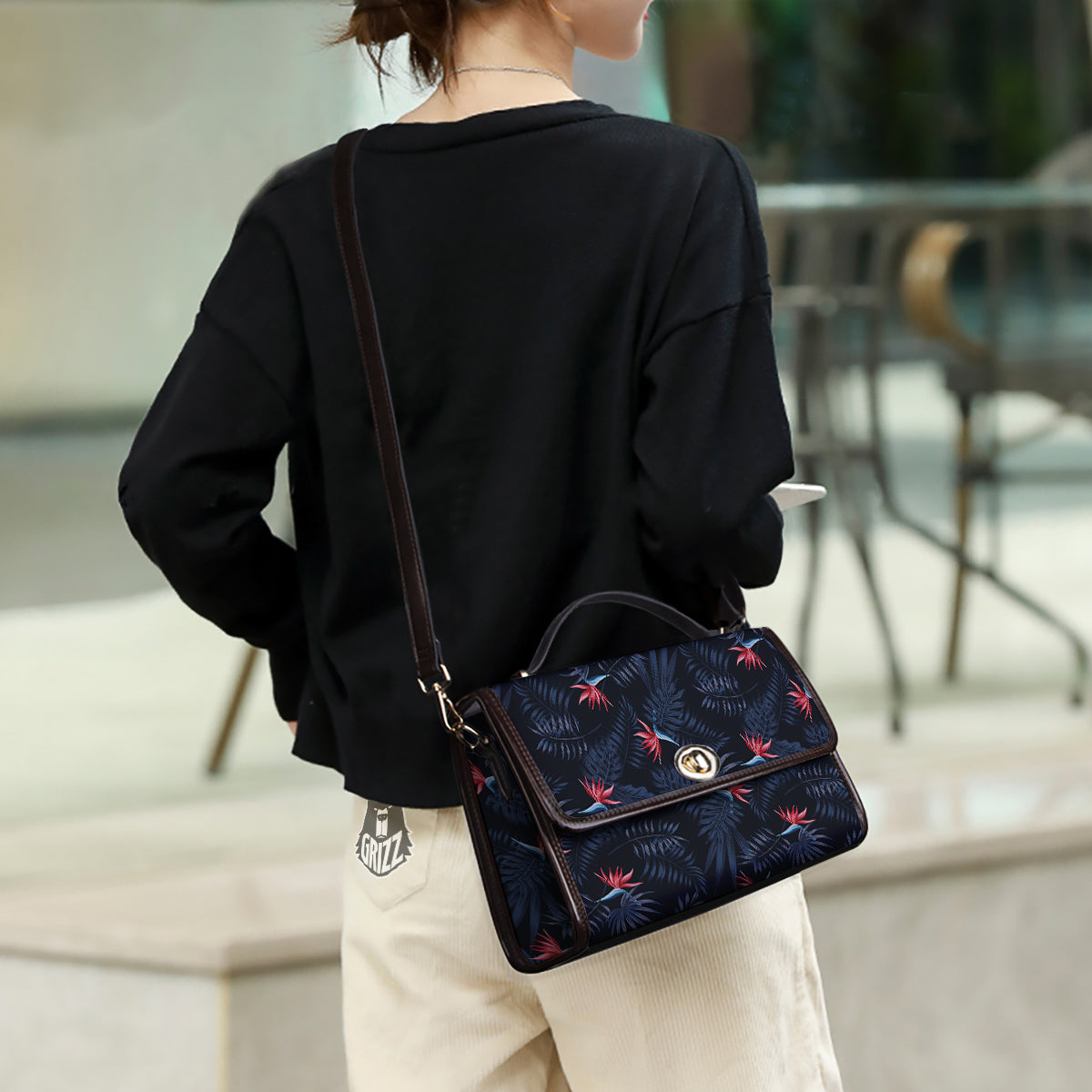 Exotic Tropical Hawaiian Vintage Print Pattern Women's Satchel Bag
