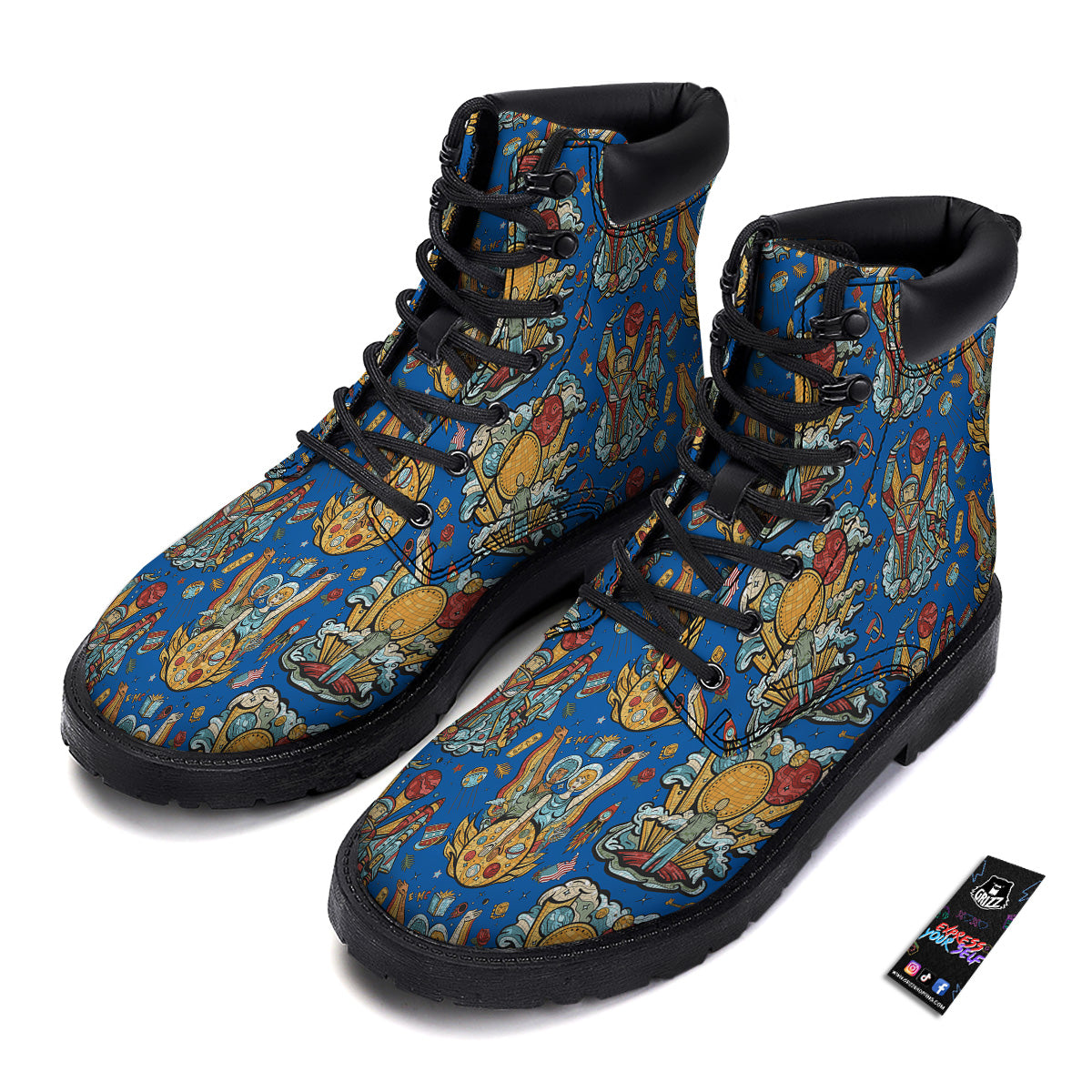 Exploration Of Mars Planet Print Pattern Boots-grizzshop