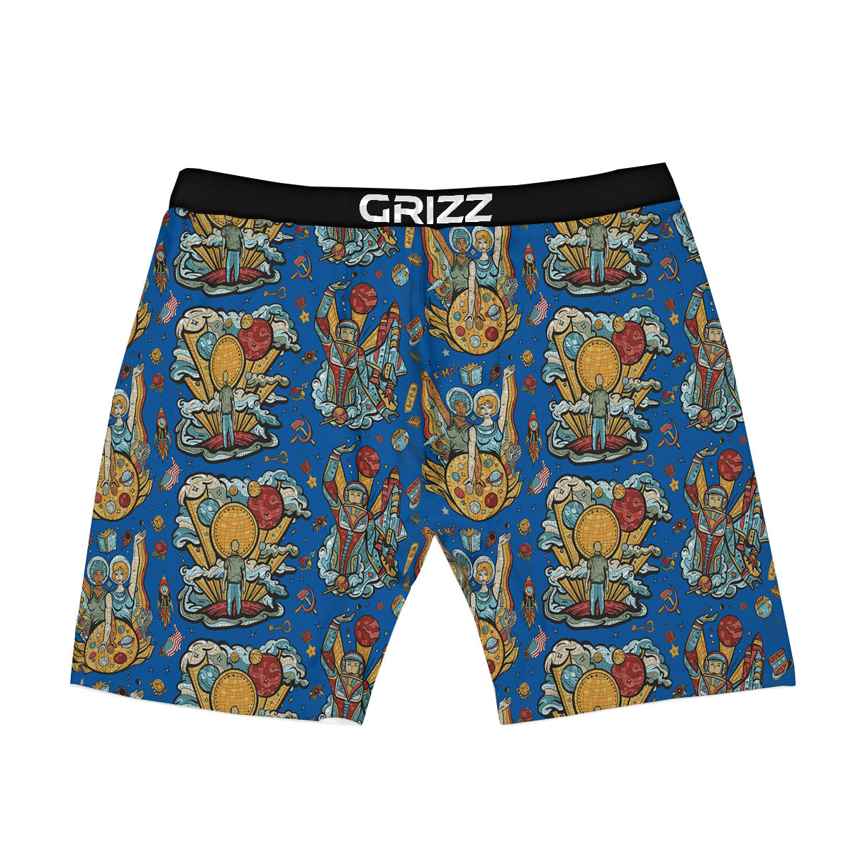 Exploration Of Mars Planet Print Pattern Boxer Briefs-grizzshop