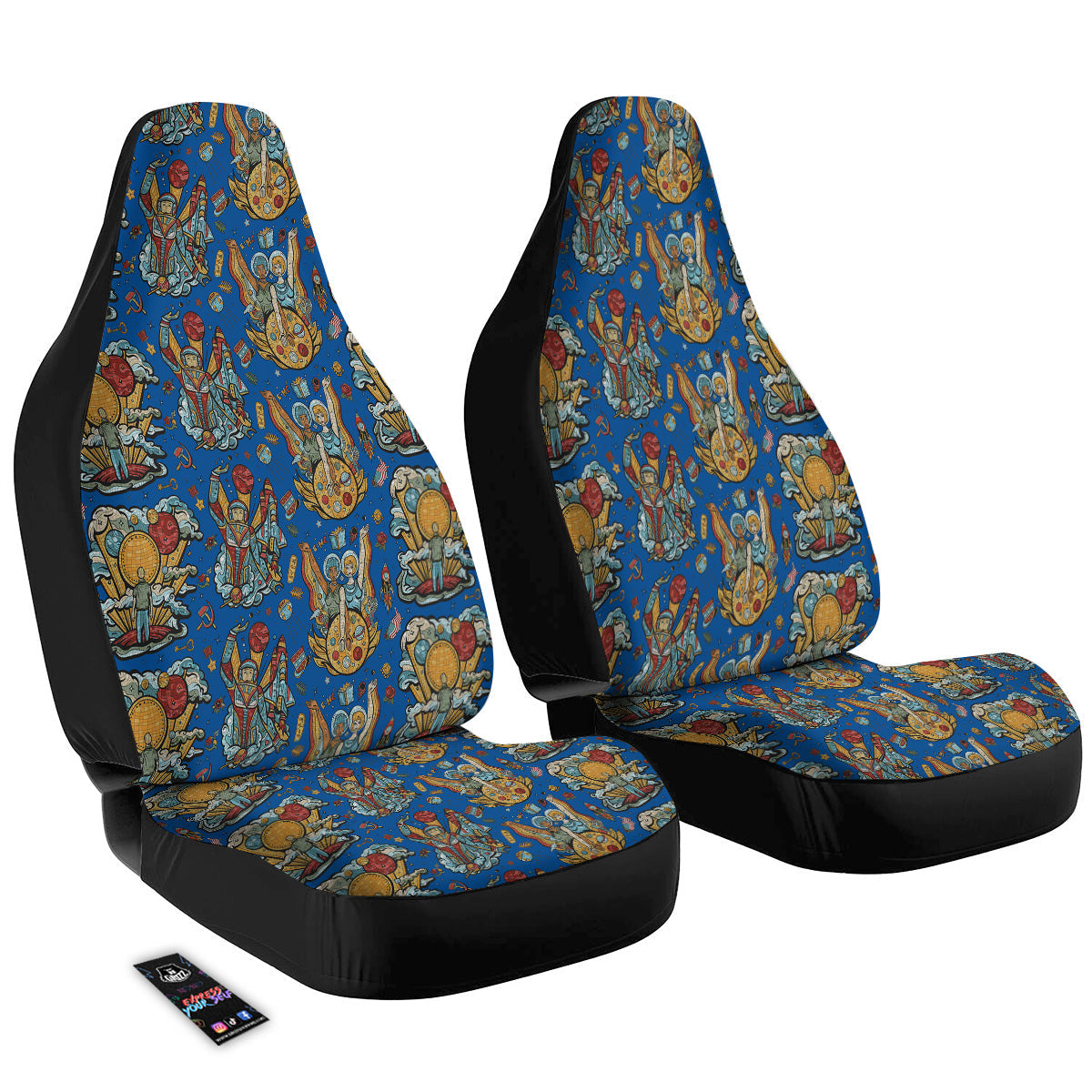 Exploration Of Mars Planet Print Pattern Car Seat Covers-grizzshop