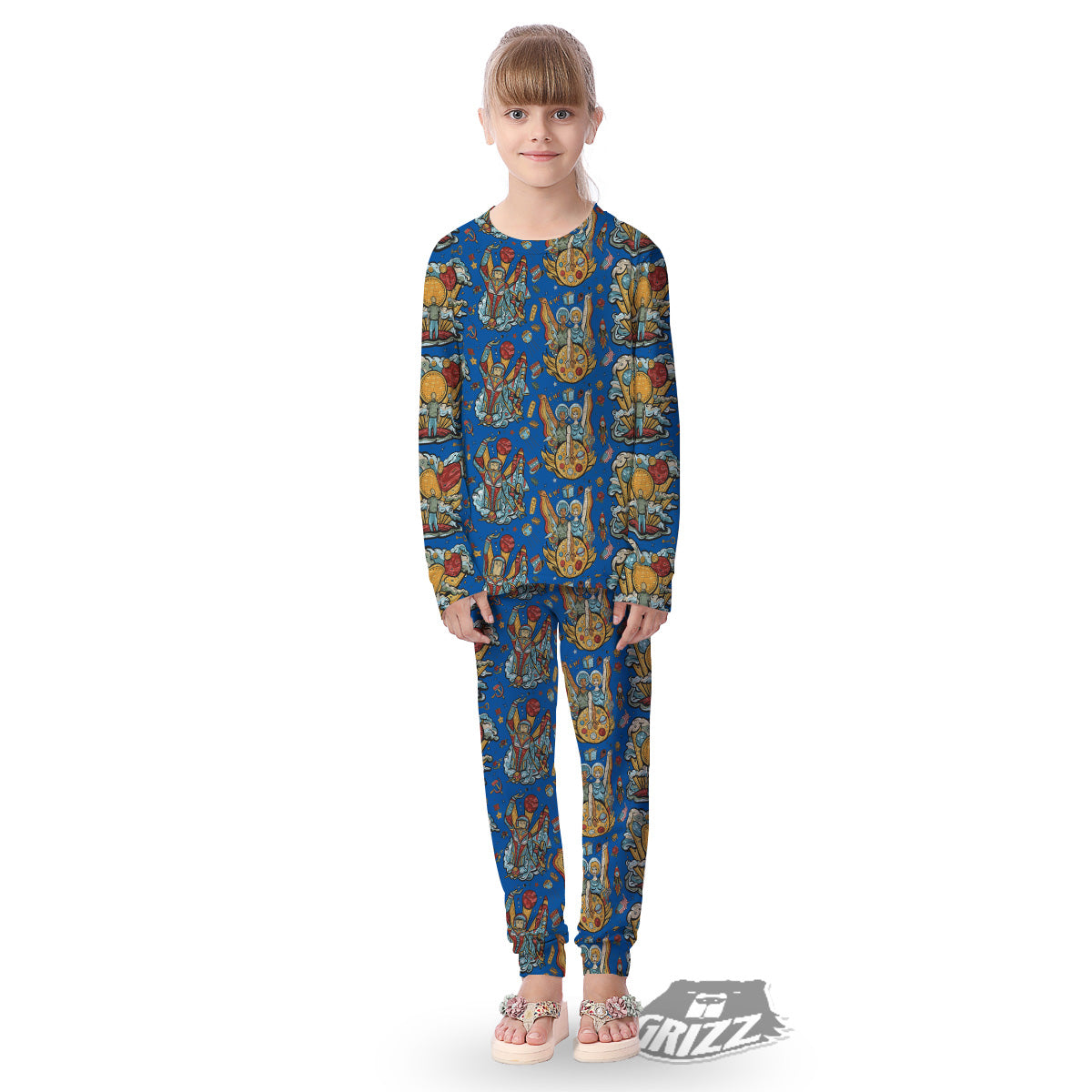 Exploration Of Mars Planet Print Pattern Kid's Pajamas-grizzshop