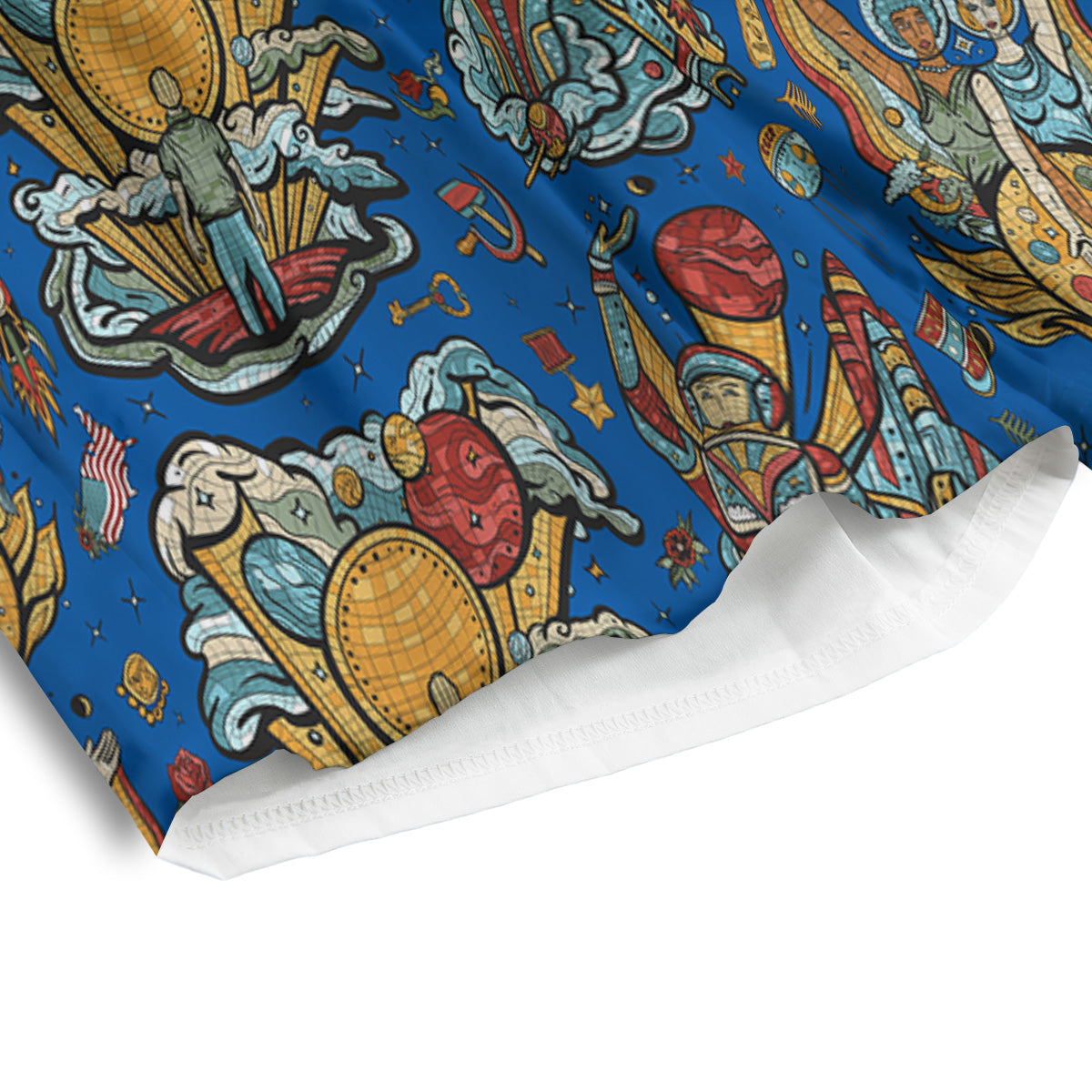 Exploration Of Mars Planet Print Pattern Men's Athletic Shorts