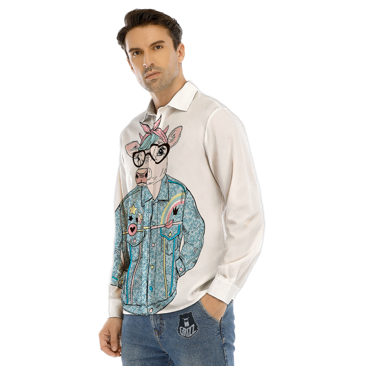 Exploration Of Mars Planet Print Pattern Men's Dress Shirts-grizzshop