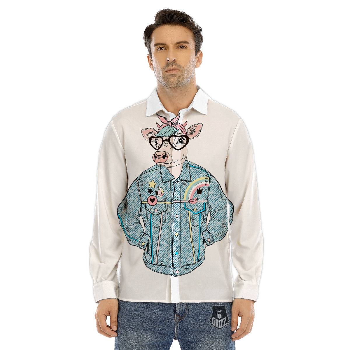 Exploration Of Mars Planet Print Pattern Men's Dress Shirts-grizzshop