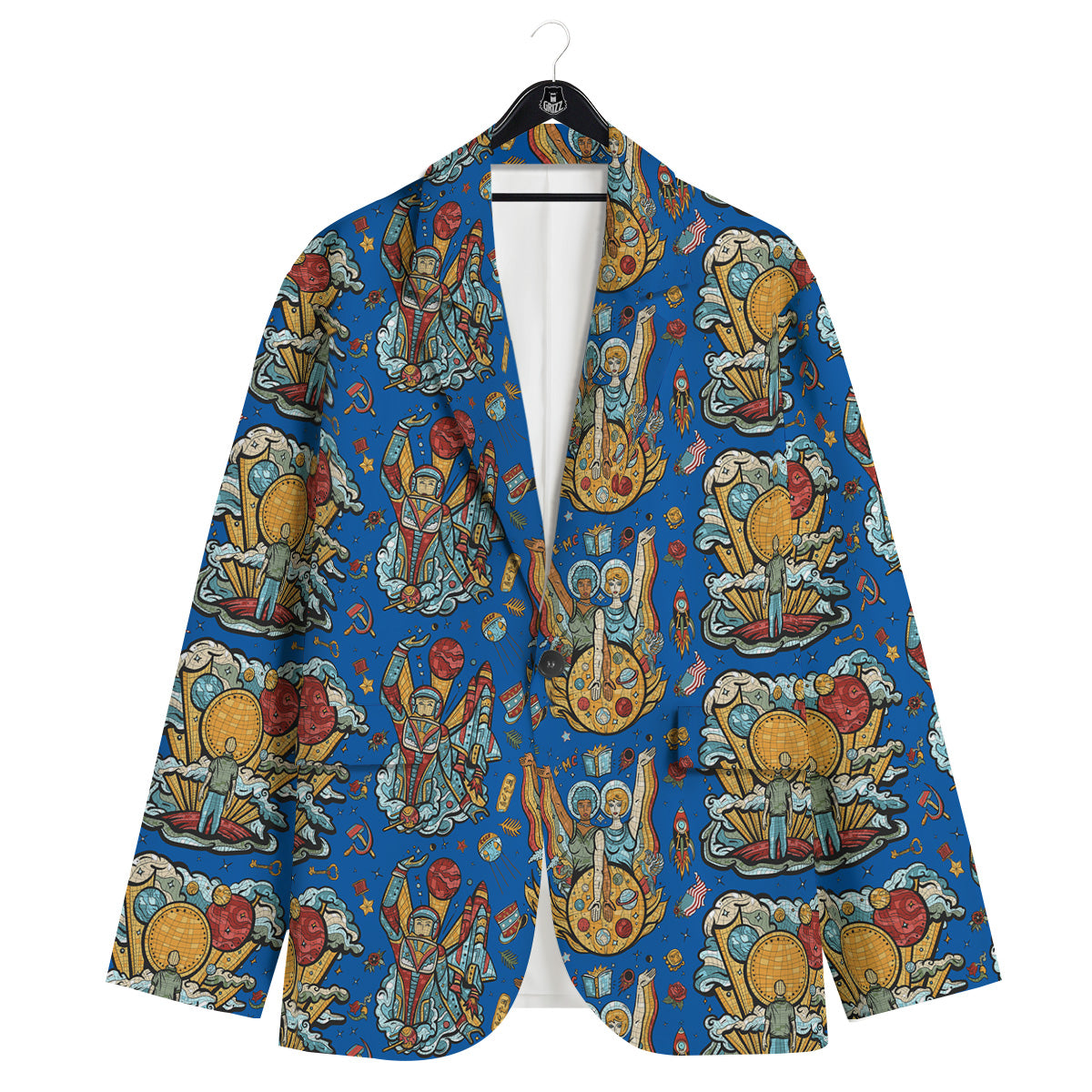Exploration Of Mars Planet Print Pattern Men's Sport Coat-grizzshop