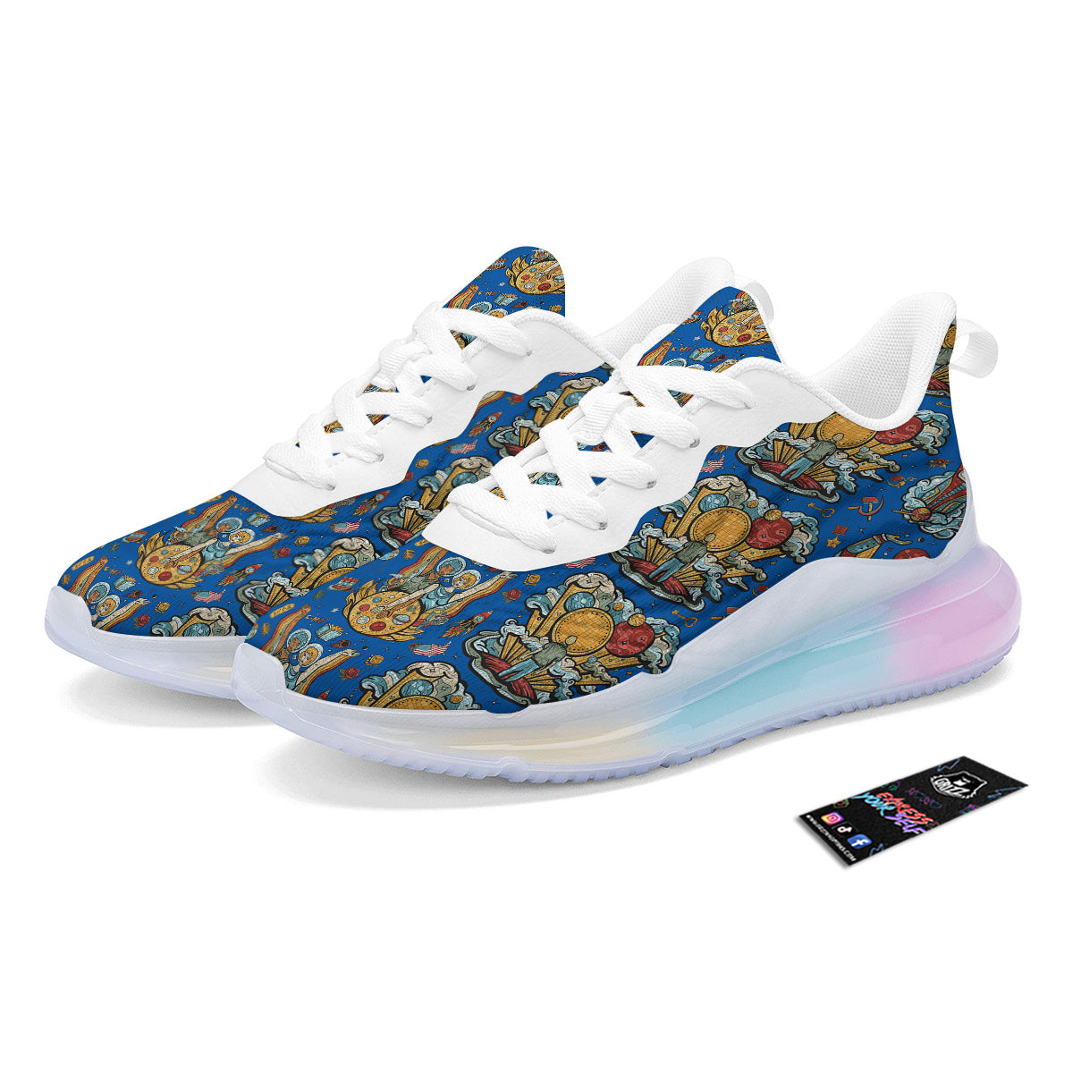 Exploration Of Mars Planet Print Pattern Running Sneakers-grizzshop