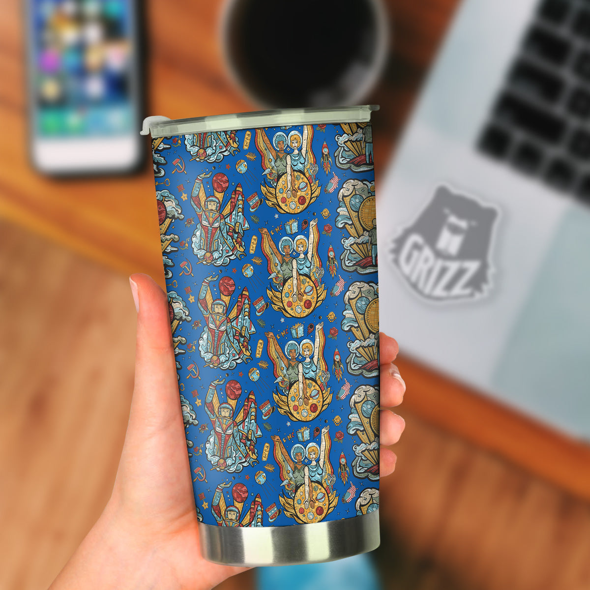 Exploration Of Mars Planet Print Pattern Tumbler-grizzshop