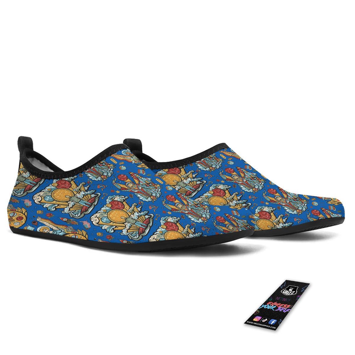 Exploration Of Mars Planet Print Pattern Water Shoes-grizzshop