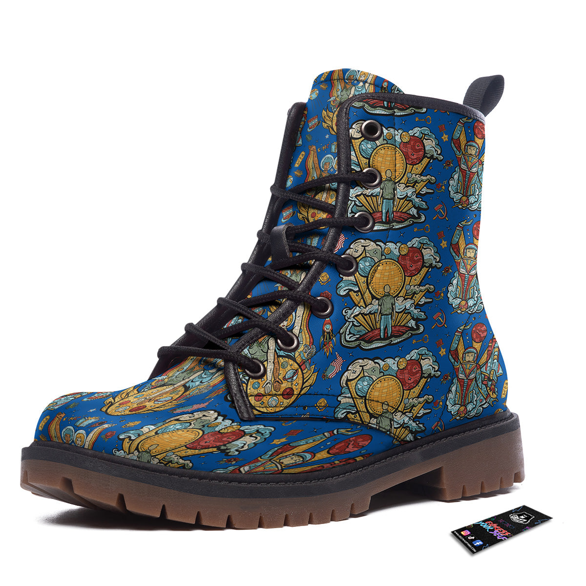 Exploration Of Mars Planet Print Pattern Work Boots-grizzshop