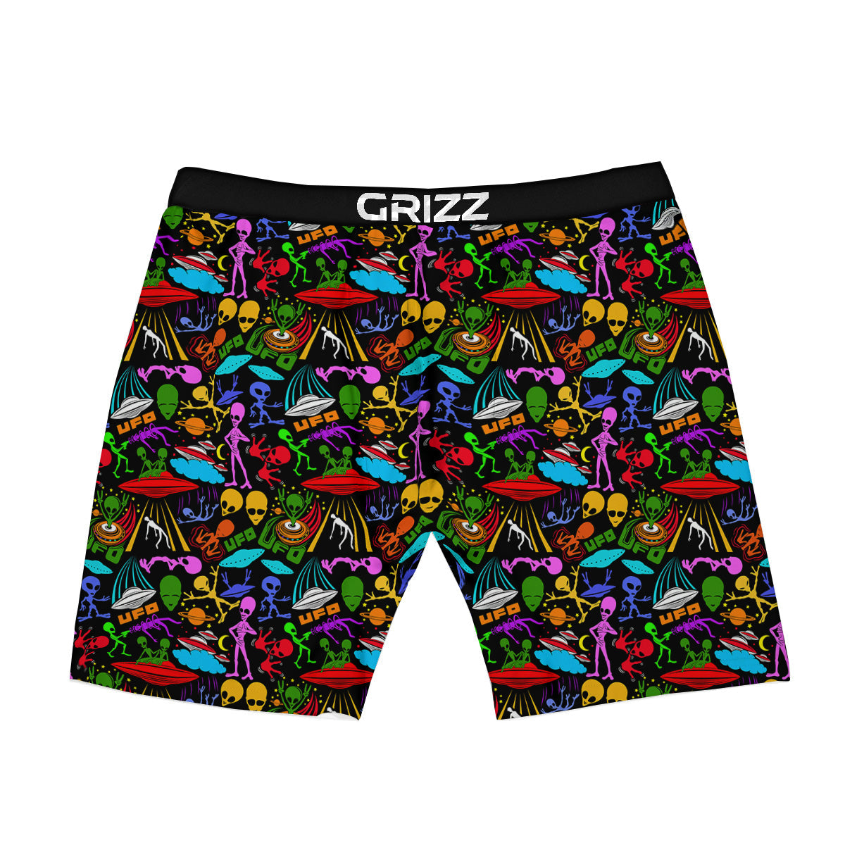 Extraterrestrial Aliens Colorful Print Pattern Boxer Briefs-grizzshop